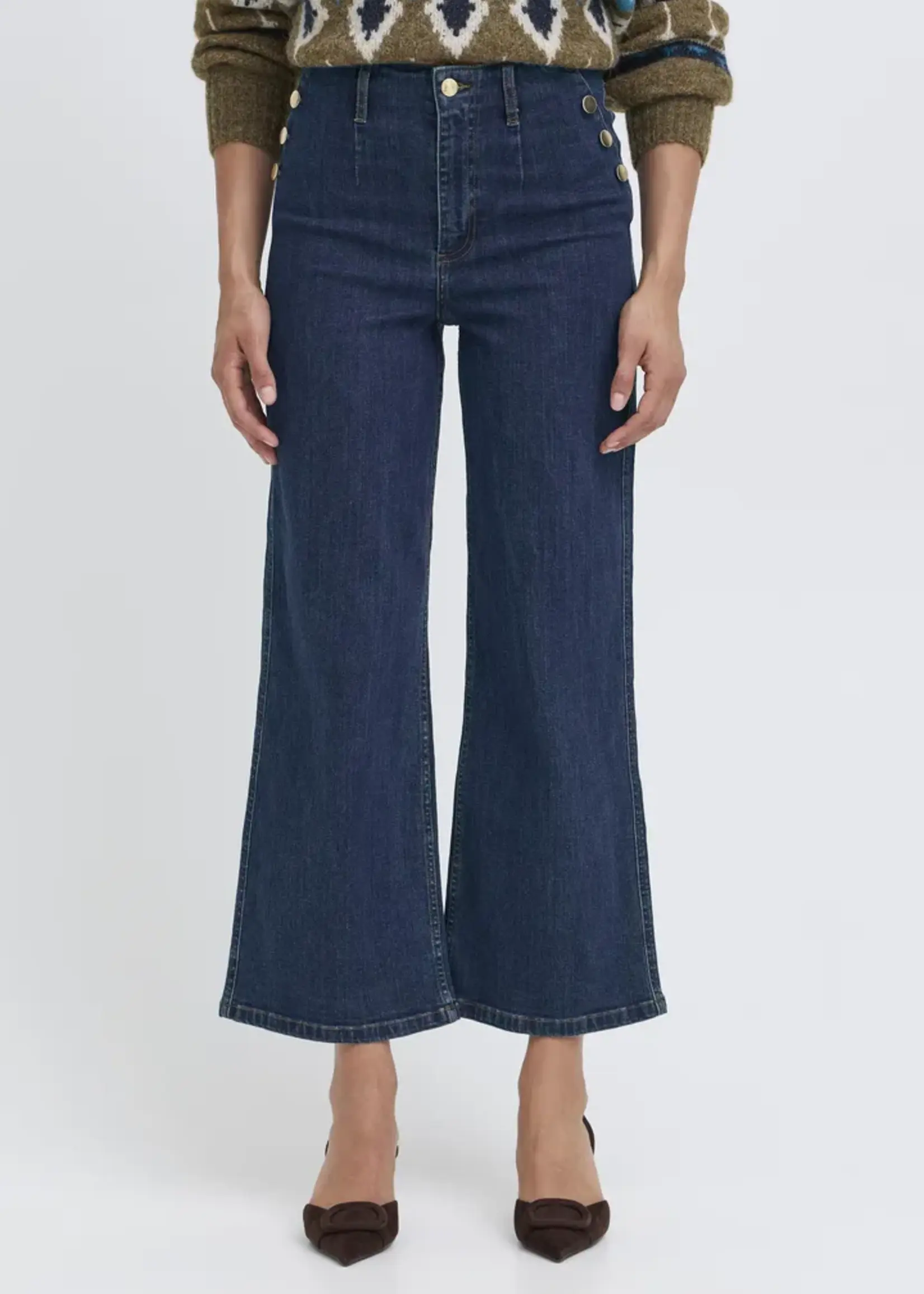 B.young B.Young Jean Boutonné Komma - Dark Blue