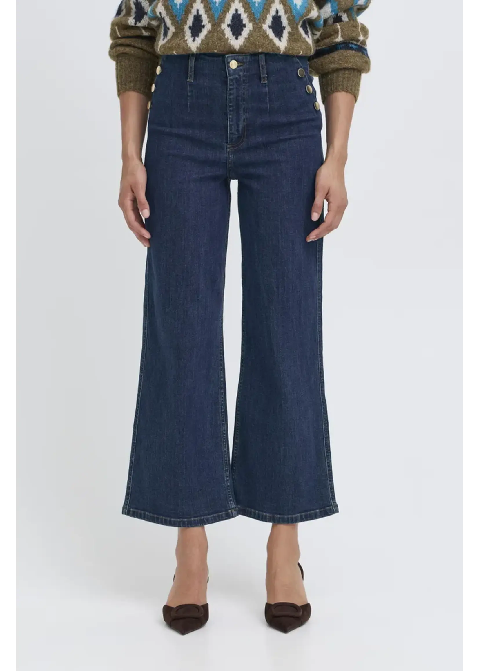 B.young B.Young Jean Boutonné Komma - Dark Blue