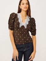Rails Rails Lazara Top - Cocoa Polka Dots