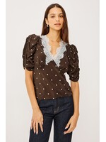 Rails Rails Lazara Top - Cocoa Polka Dots
