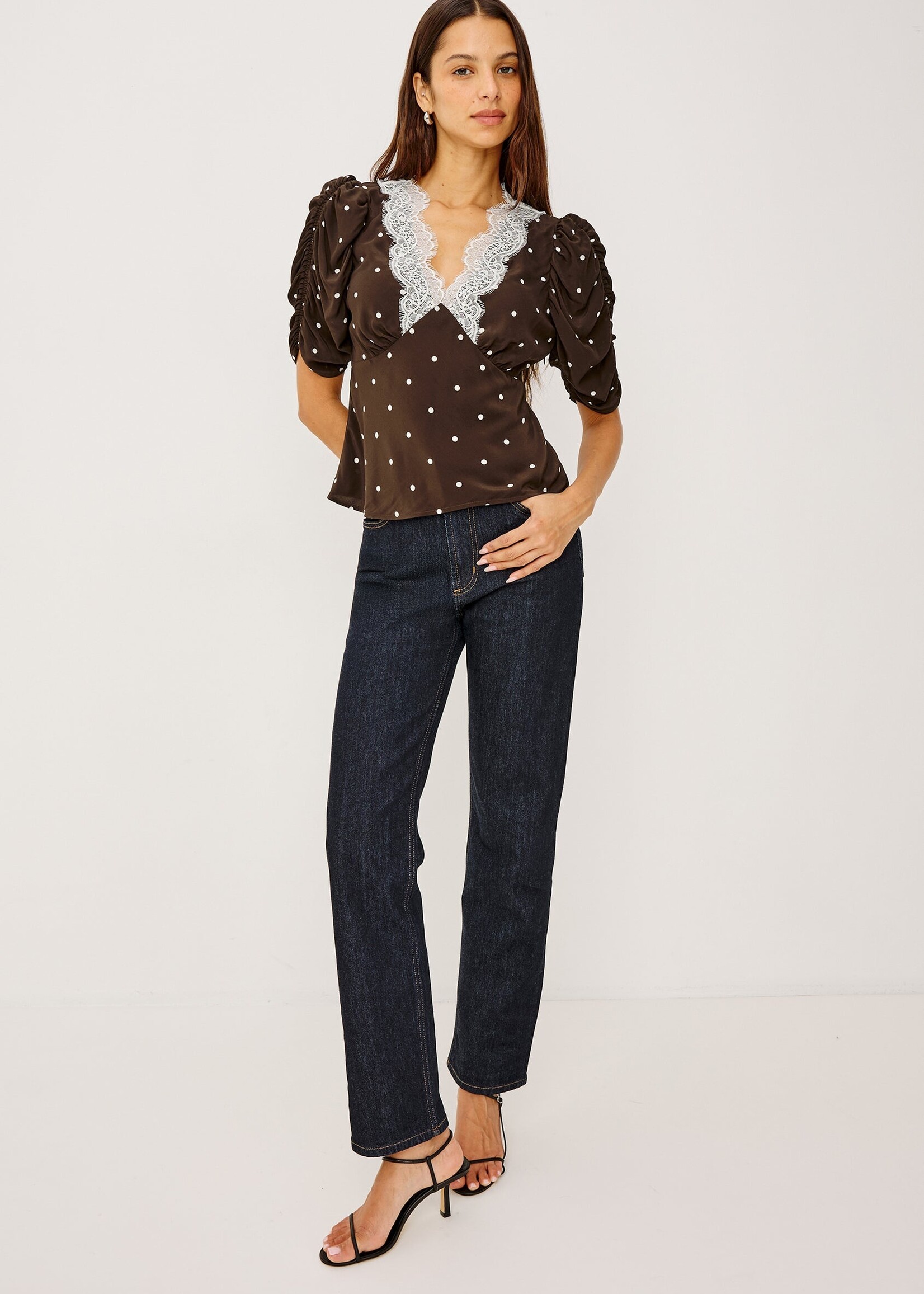 Rails Rails Haut Lazara - Cocoa Polka Dots