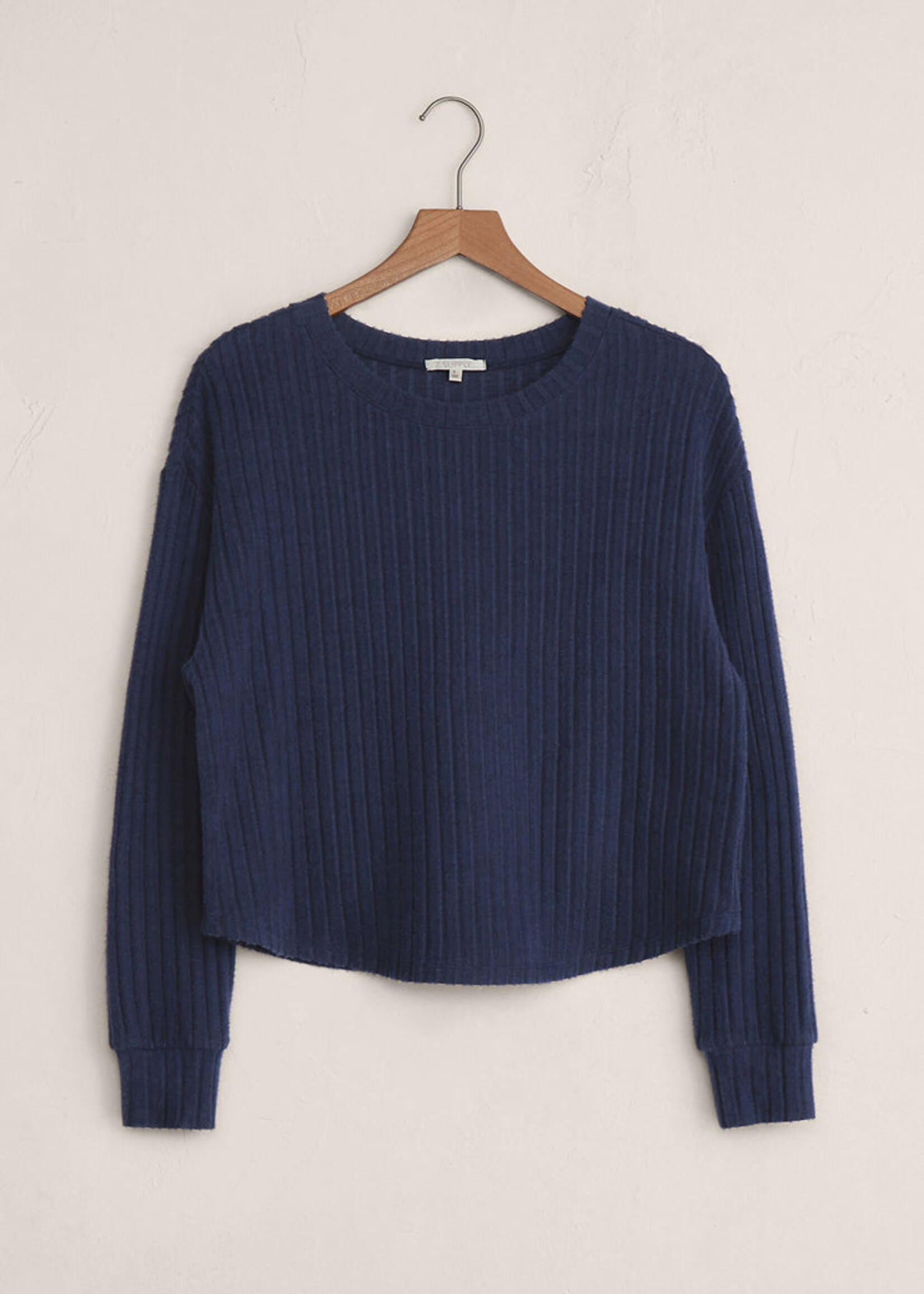 Z-Supply Z-Supply Elfie Rib LS Top - Blue Sapphire