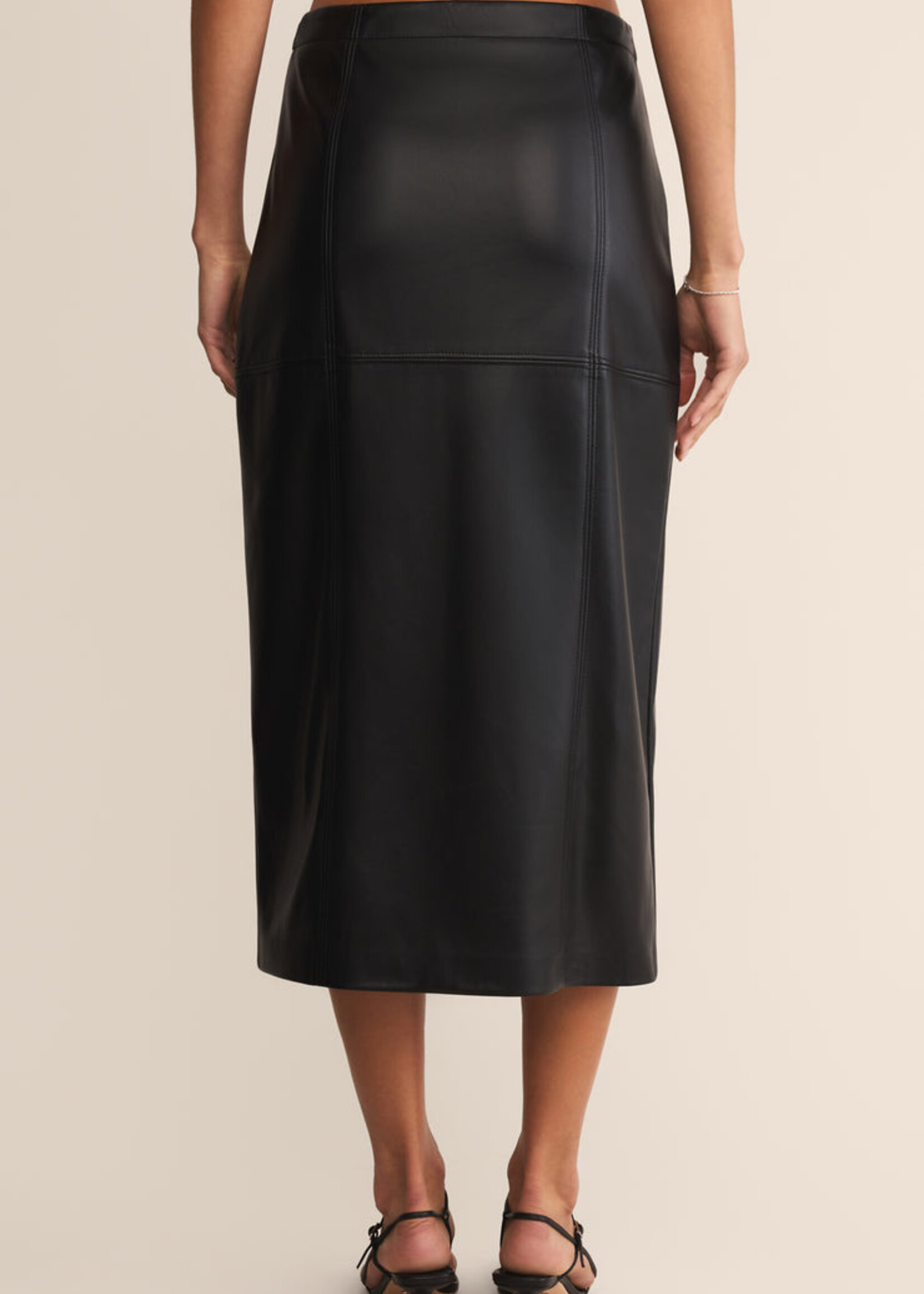 Z-Supply Z-Supply Reine Faux Leather Midi Skirt - Black