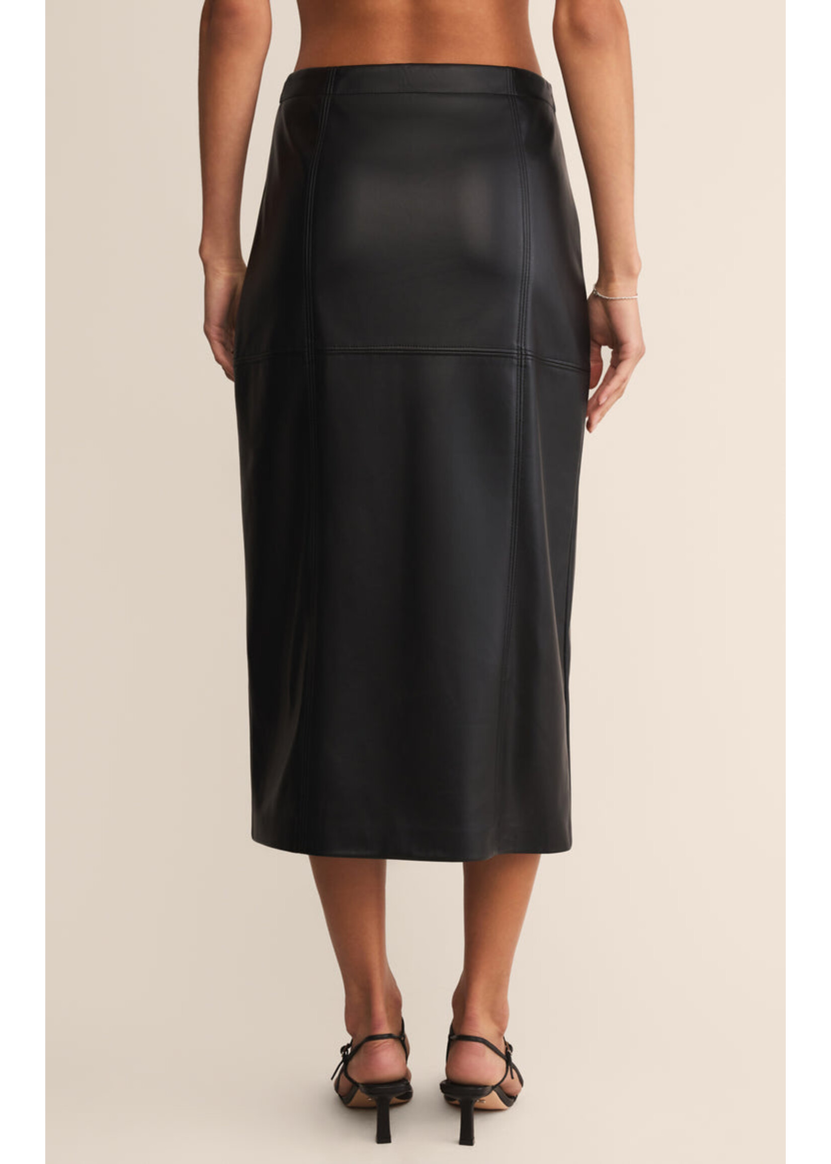 Z-Supply Z-Supply Reine Faux Leather Midi Skirt - Black