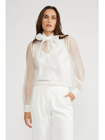Lucy Paris Lucy Paris Natasia Sheer Blouse - White