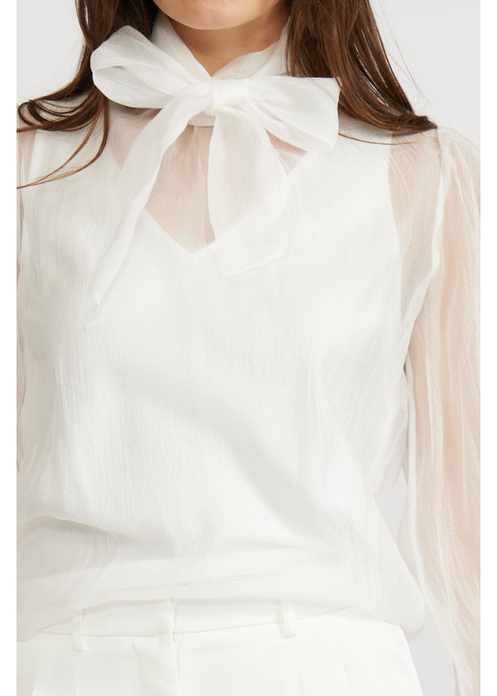 Lucy Paris Lucy Paris Chemisier Transparent Natasia - Blanc