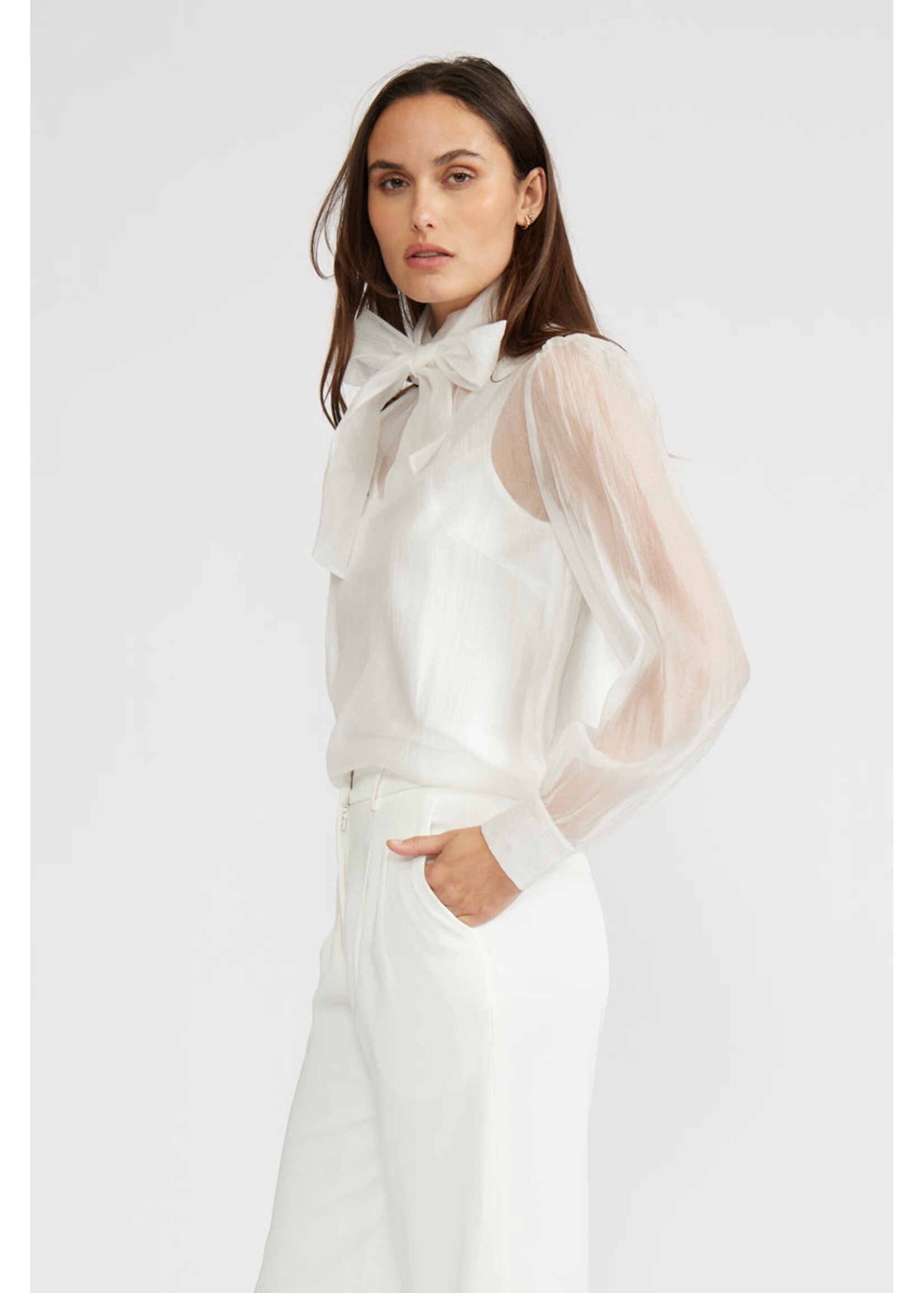 Lucy Paris Lucy Paris Chemisier Transparent Natasia - Blanc