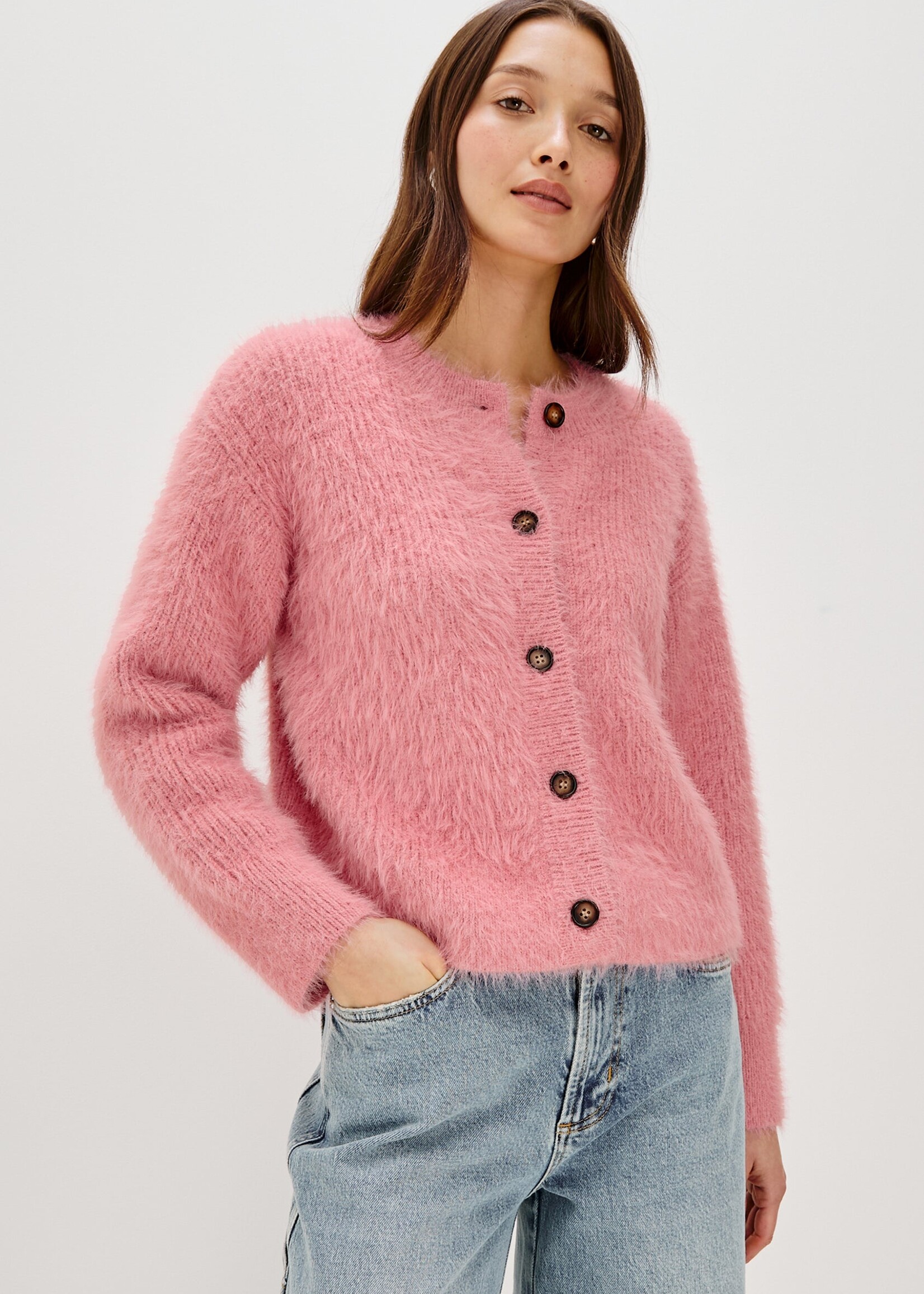 Rails Rails Melo Cardigan - Heather Pink