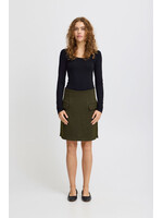 ICHI ICHI Jupe IHKate - Black/Lizard Herringbone