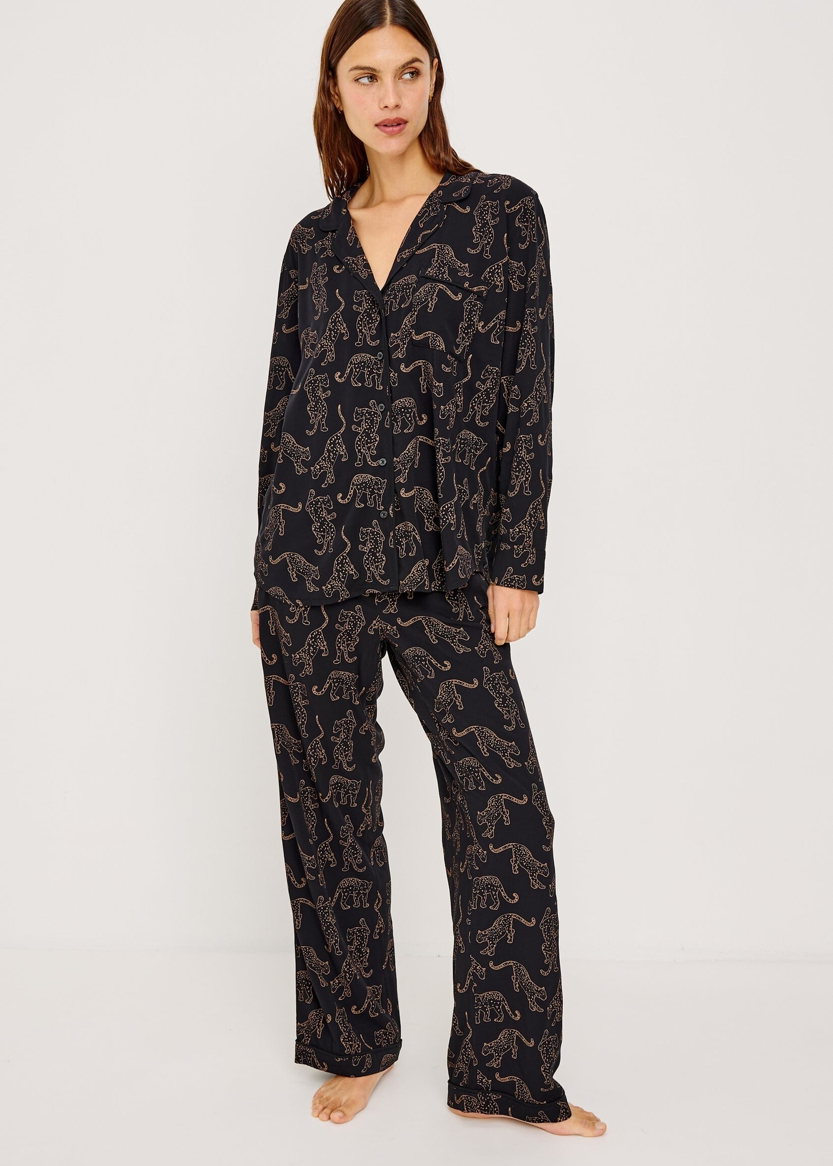 Rails Rails Varra Pajama Set - Tan Jaguars