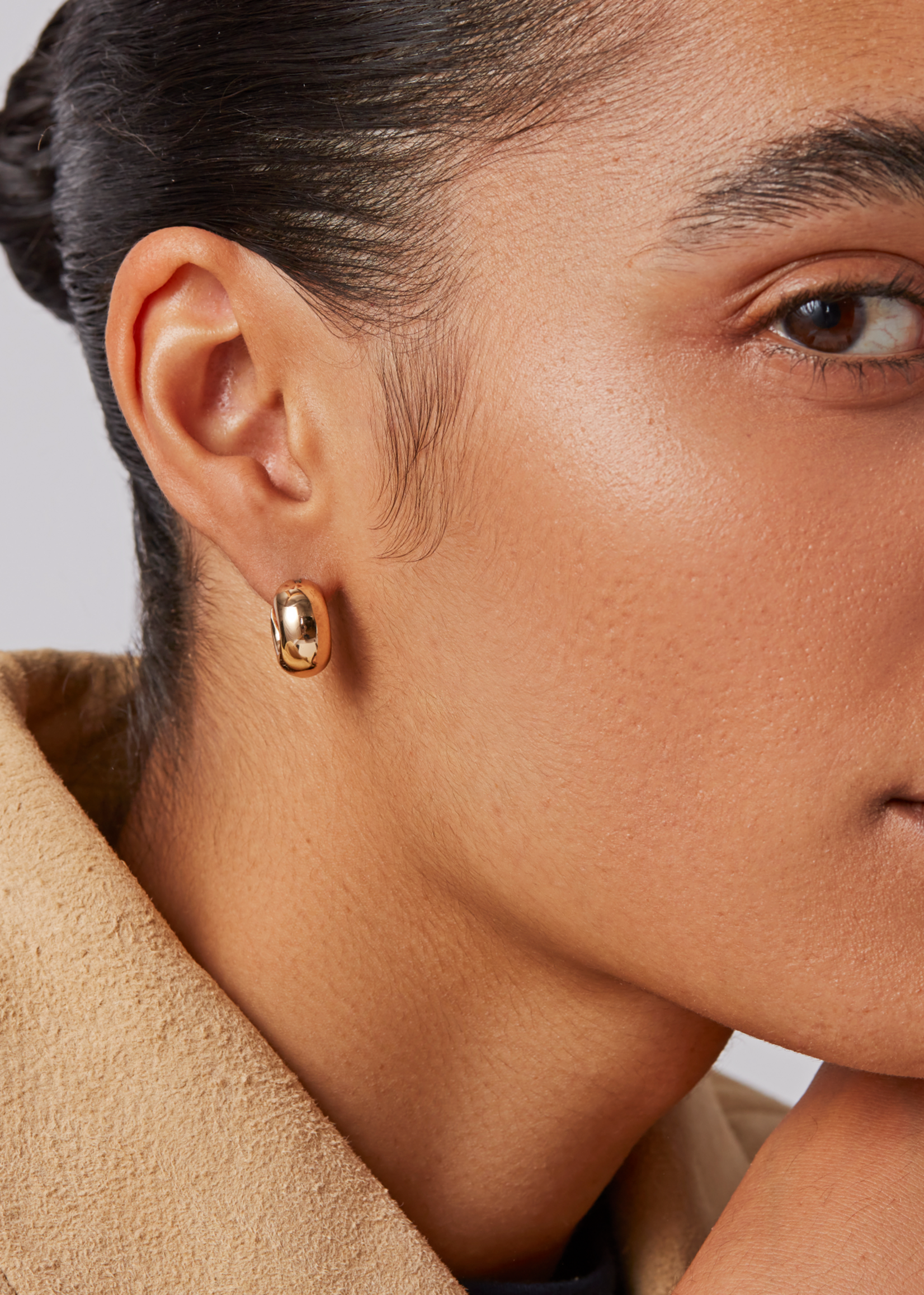 Jenny Bird Mini Tome Hoop Earrings - Gold