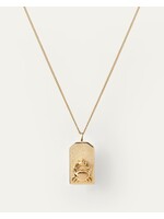 Jenny Bird Zodiac Pendant Necklace (Cancer) - Gold