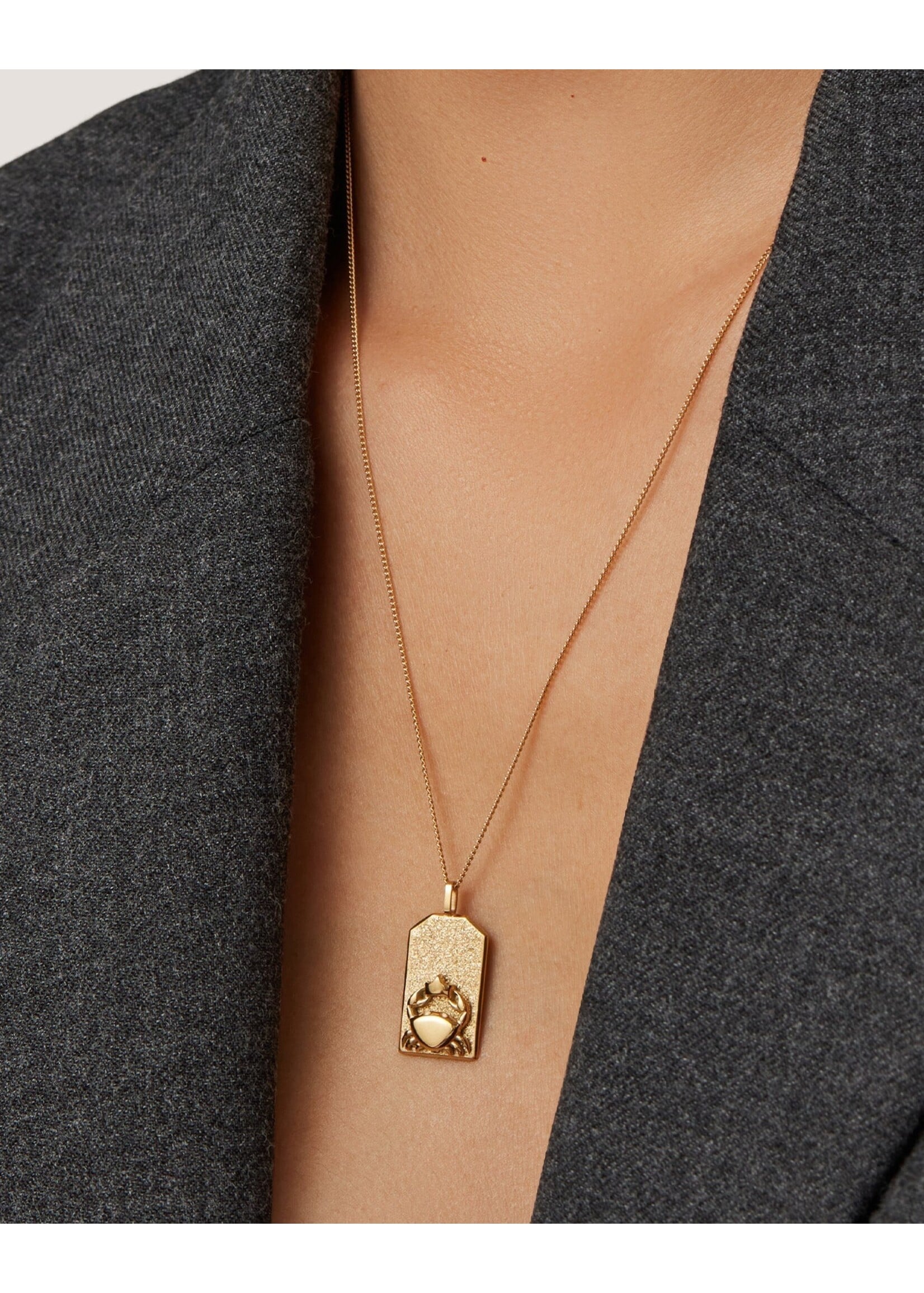 Jenny Bird Collier Pendentif Zodiaque (Cancer) - Or