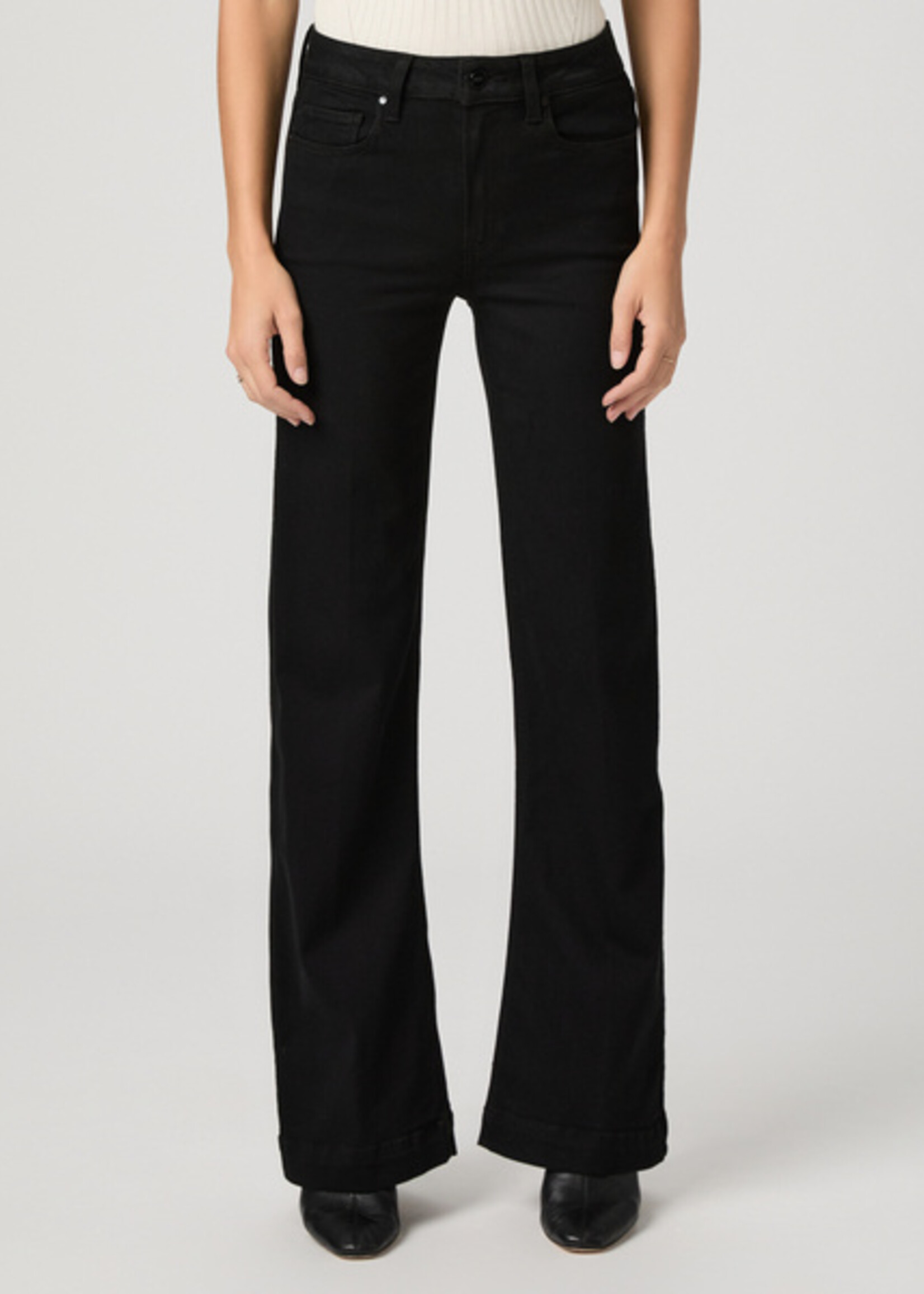 Paige Paige Leenah Wide Leg Jean - Black Shadow