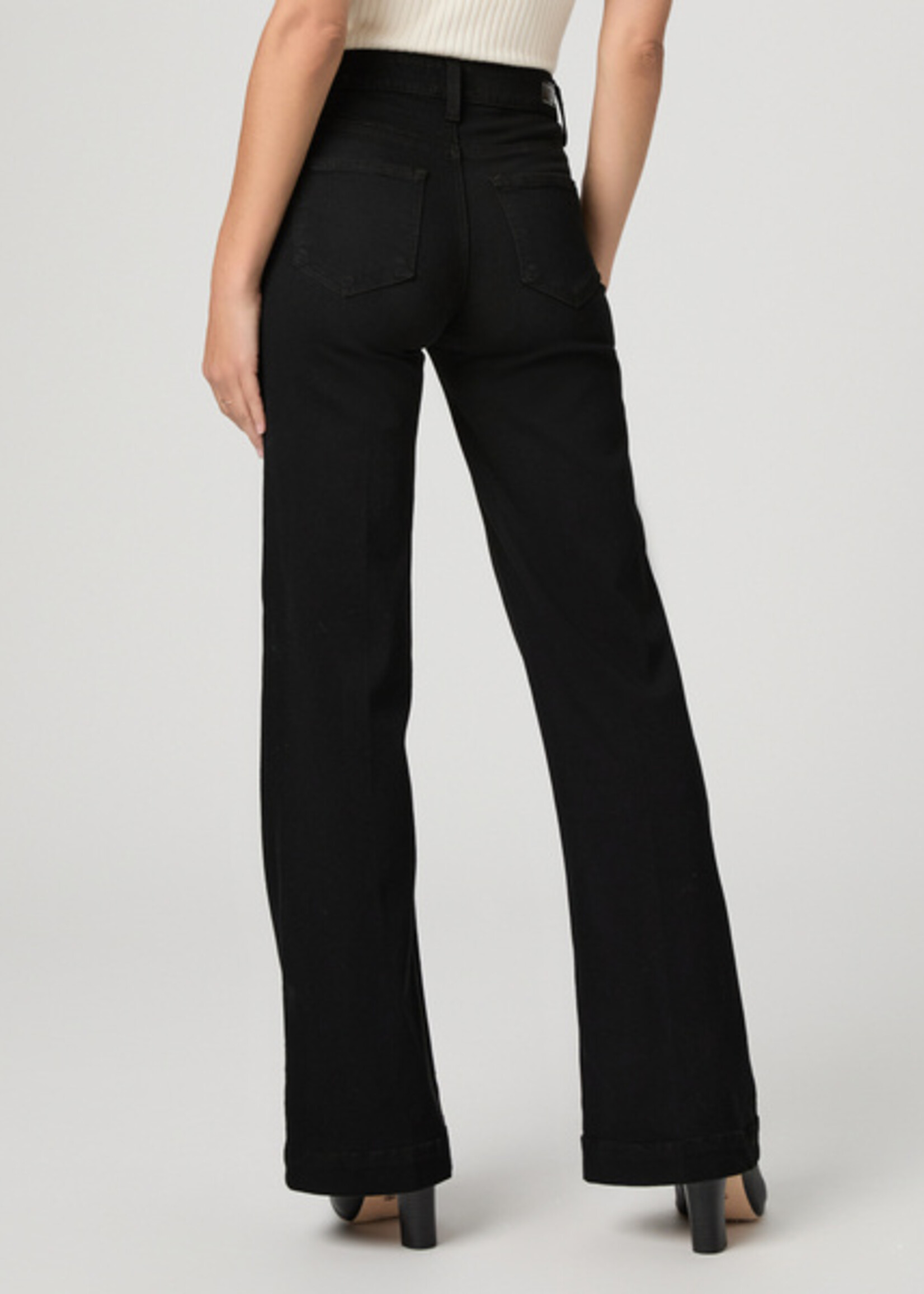 Paige Paige Leenah Wide Leg Jean - Black Shadow