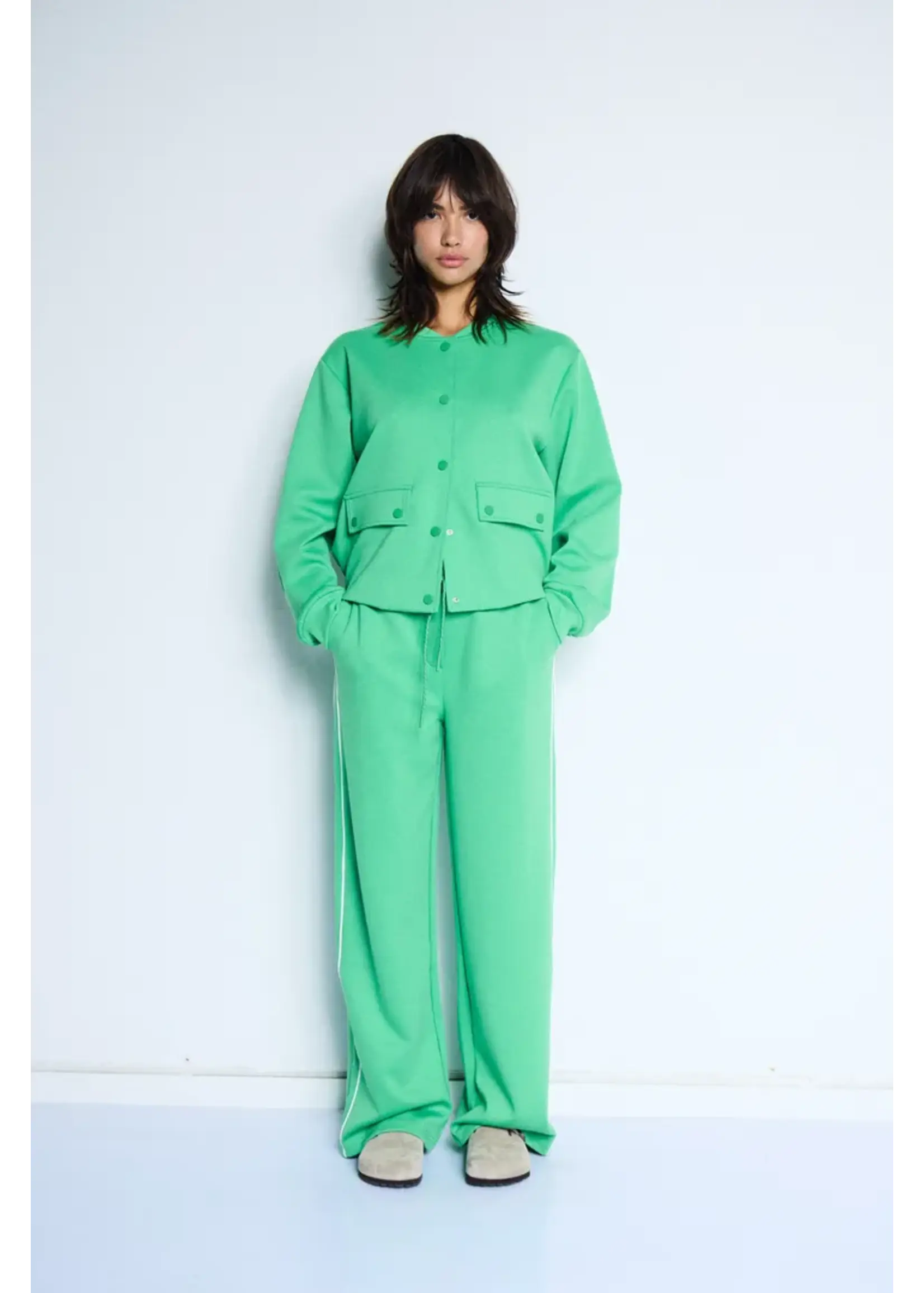 ICHI ICHI IHKate Neon Trousers - Kelly Green