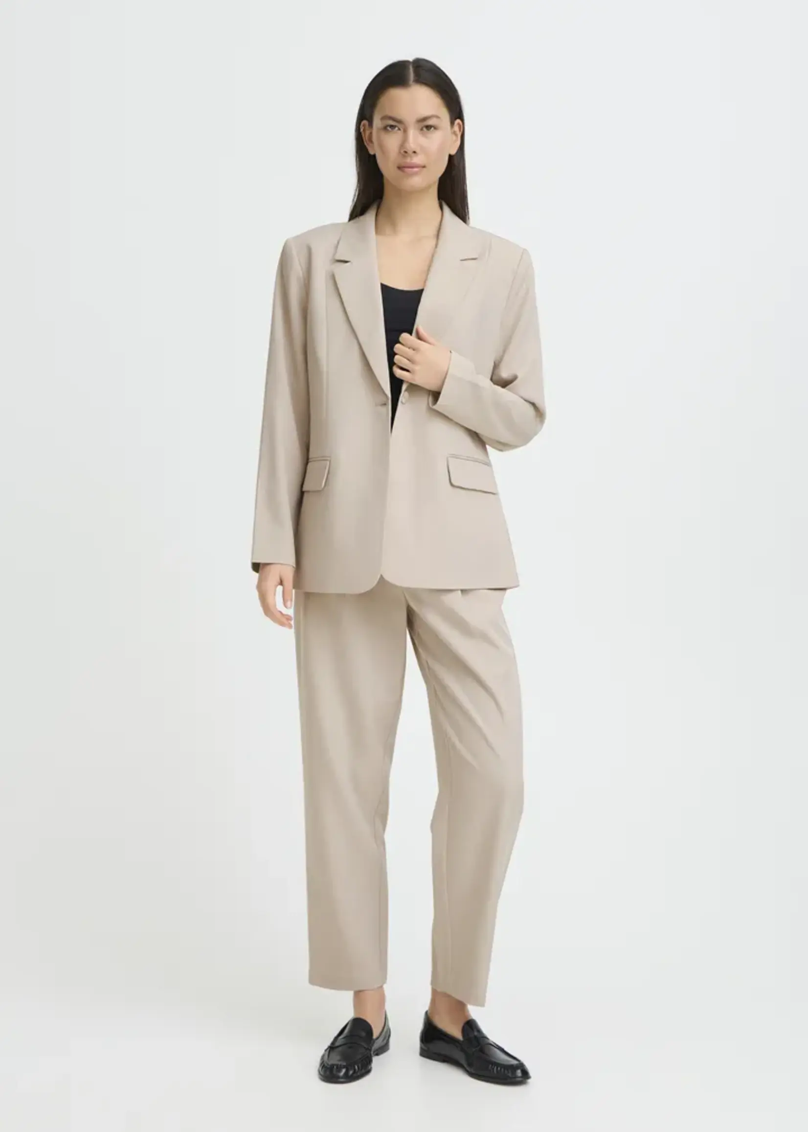 ICHI ICHI Blazer Long IHFava - Dove Melange