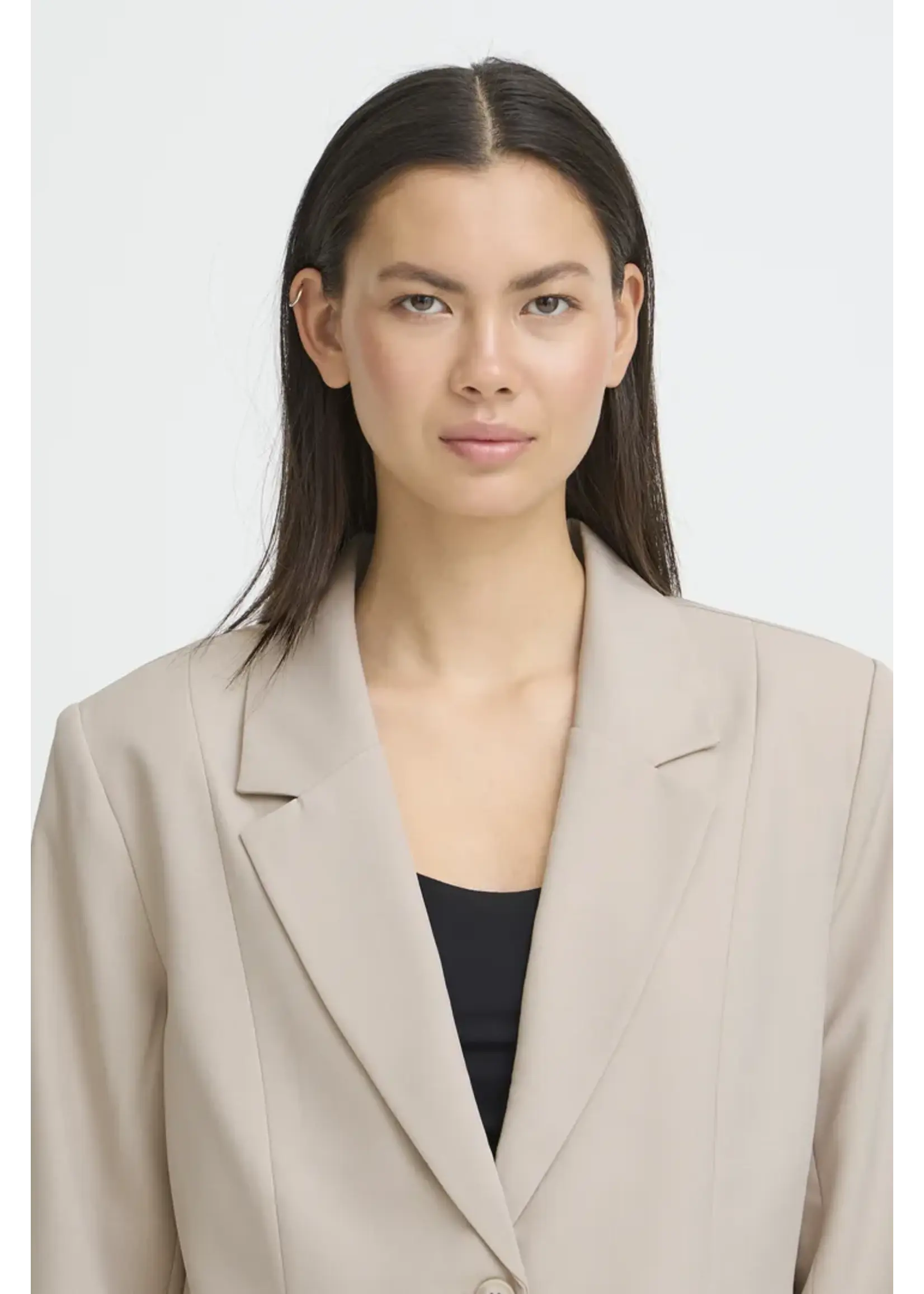 ICHI ICHI Blazer Long IHFava - Dove Melange