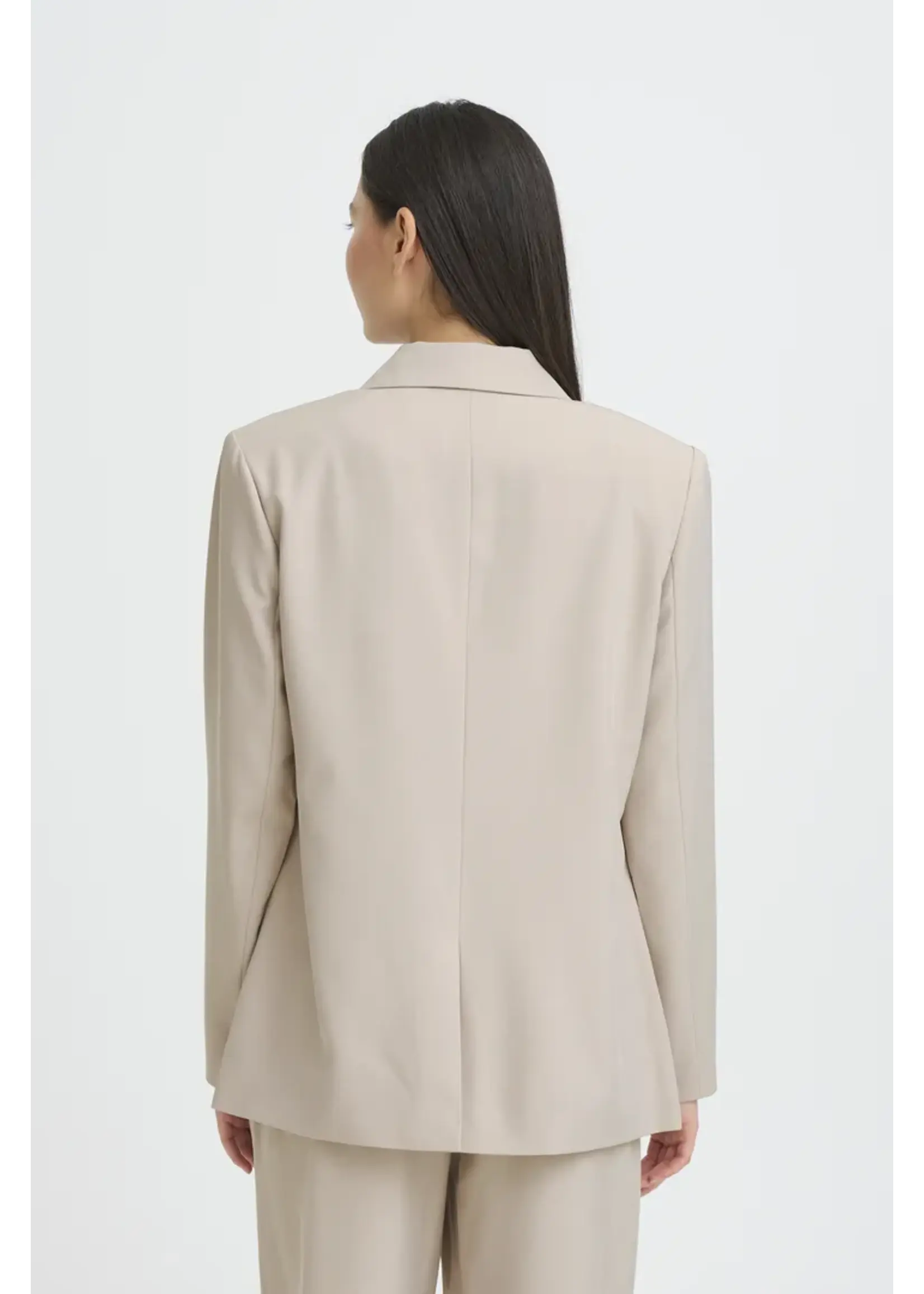 ICHI ICHI IHFava Long Blazer - Dove Melange