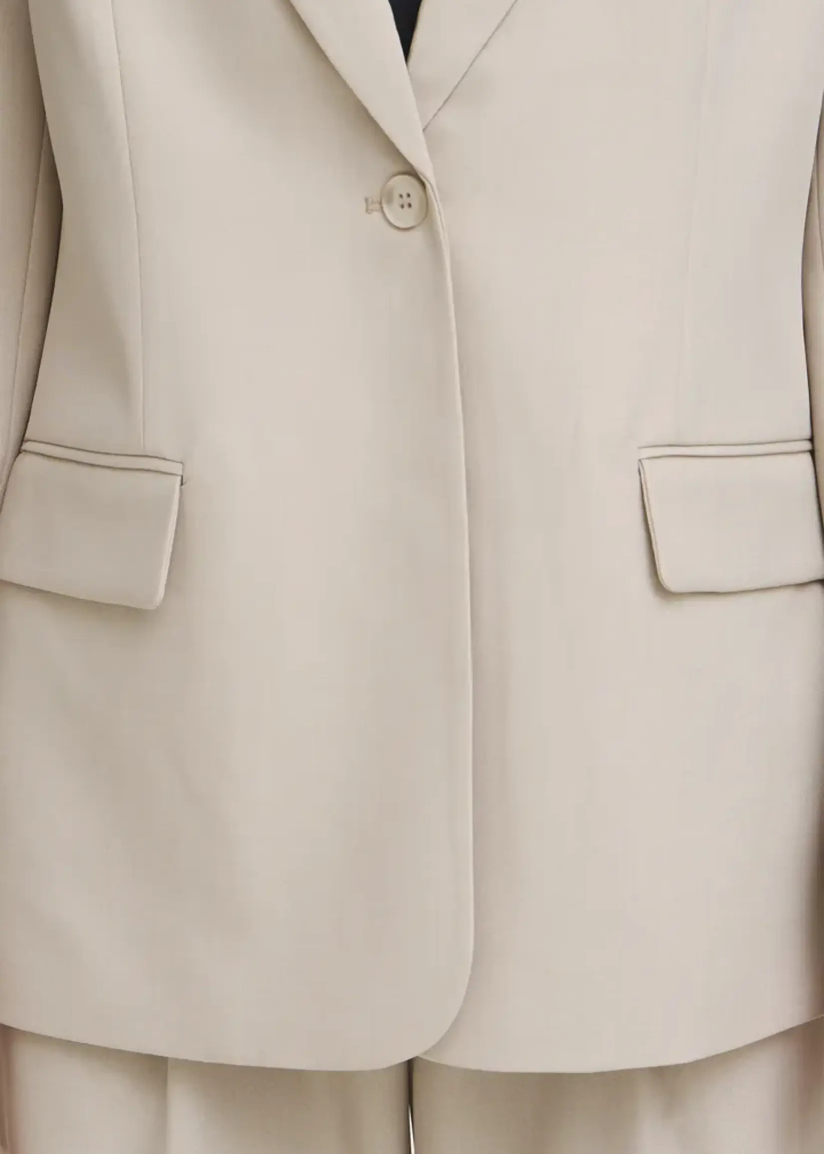 ICHI ICHI IHFava Long Blazer - Dove Melange