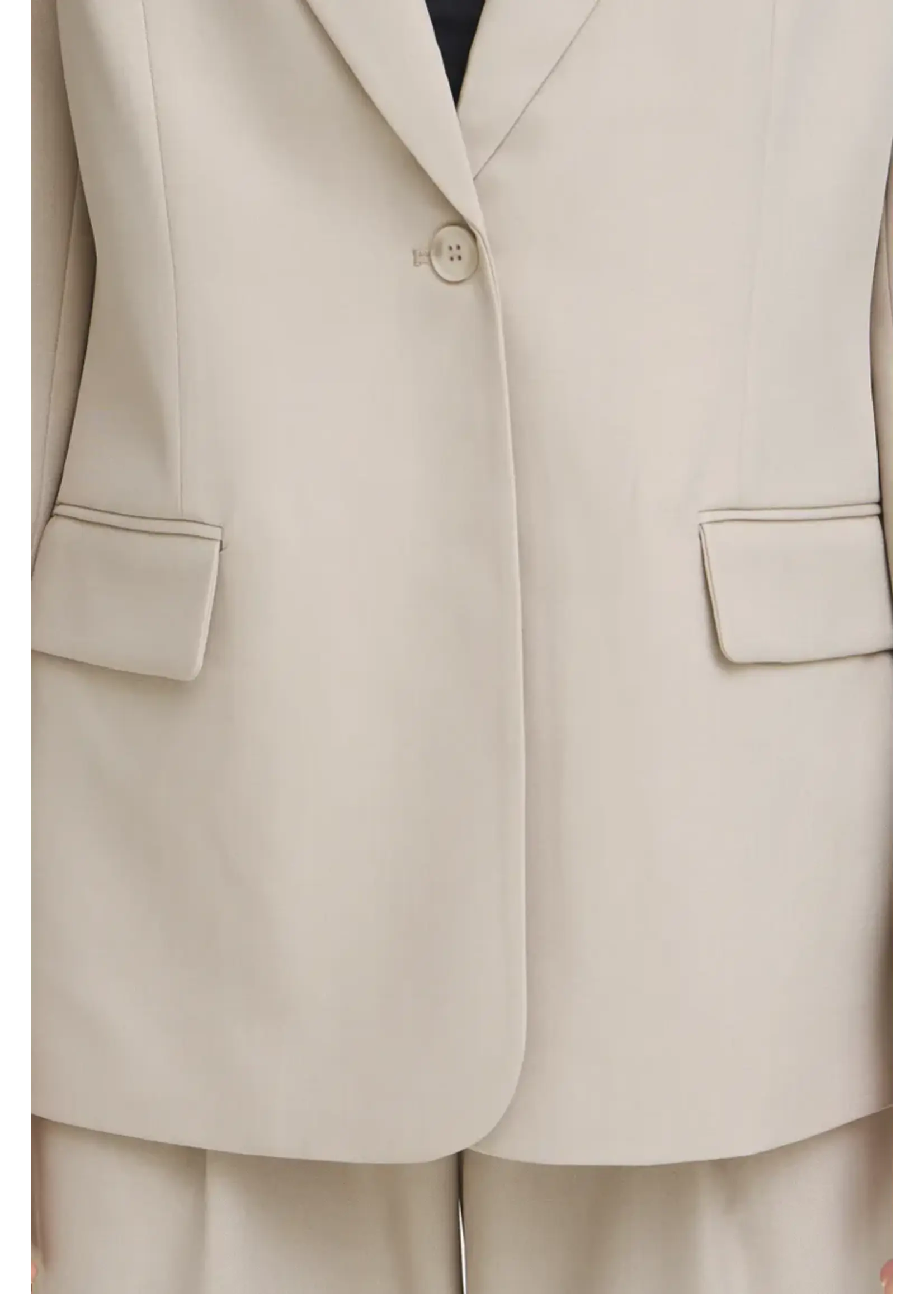 ICHI ICHI IHFava Long Blazer - Dove Melange