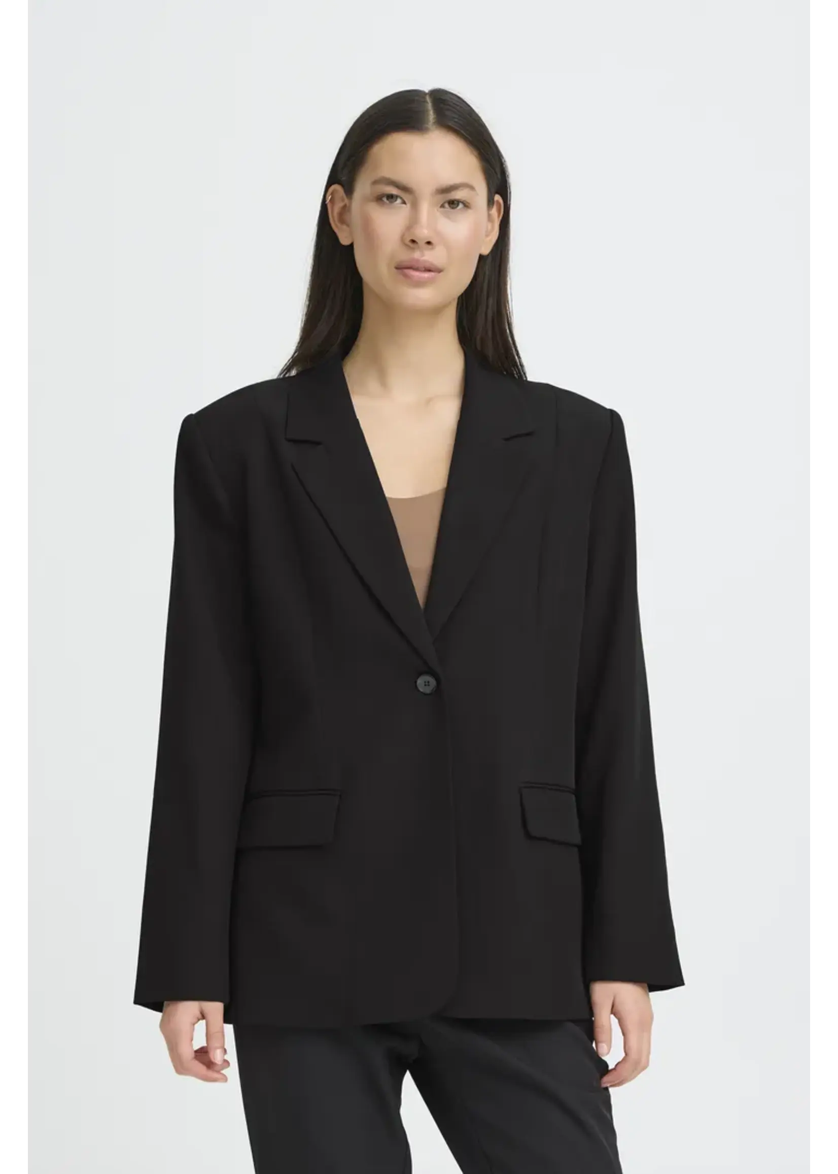 ICHI ICHI IHFava Long Blazer - Black