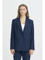 ICHI ICHI Blazer Long IHFava - Dark Navy
