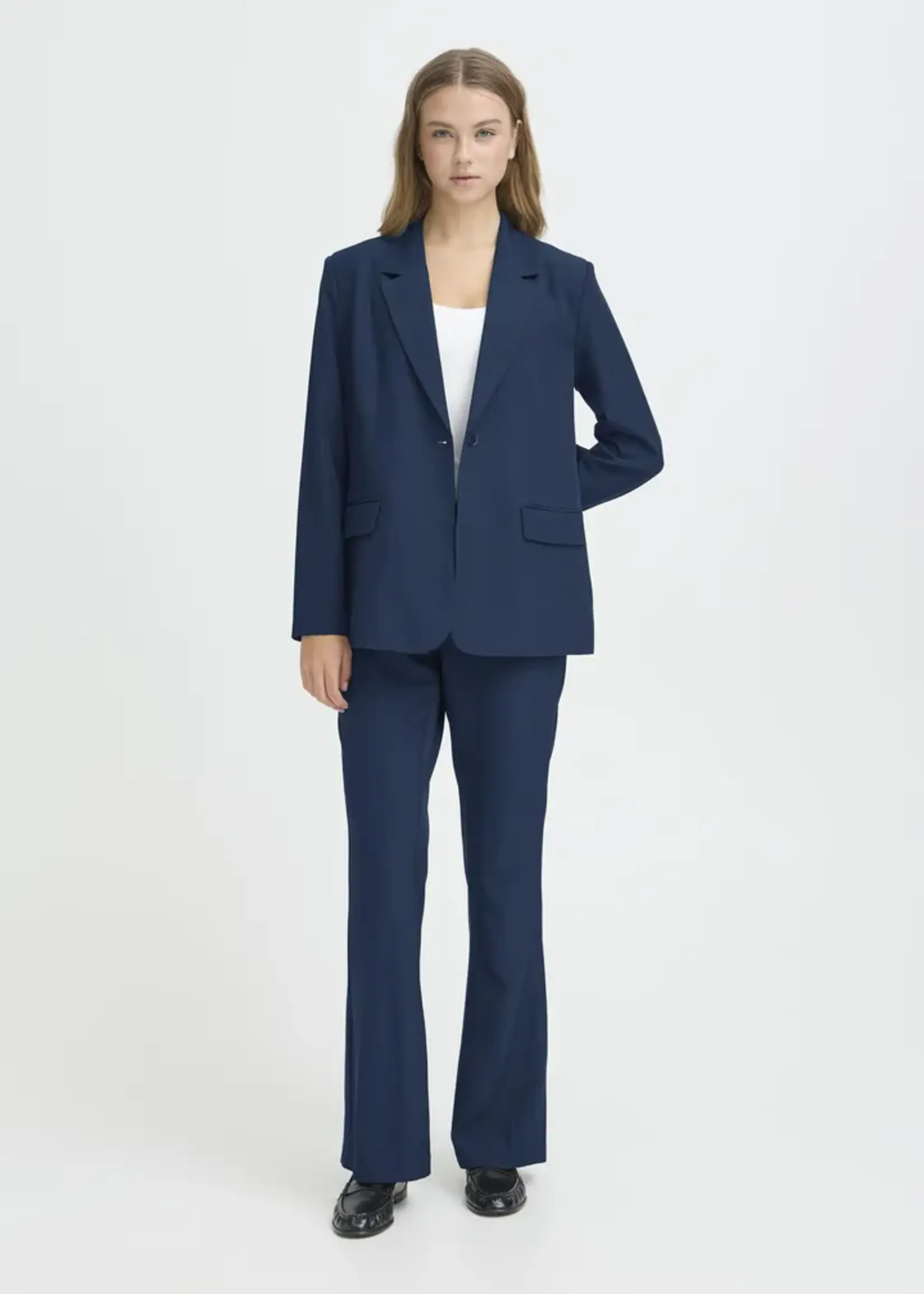 ICHI ICHI Blazer Long IHFava - Dark Navy