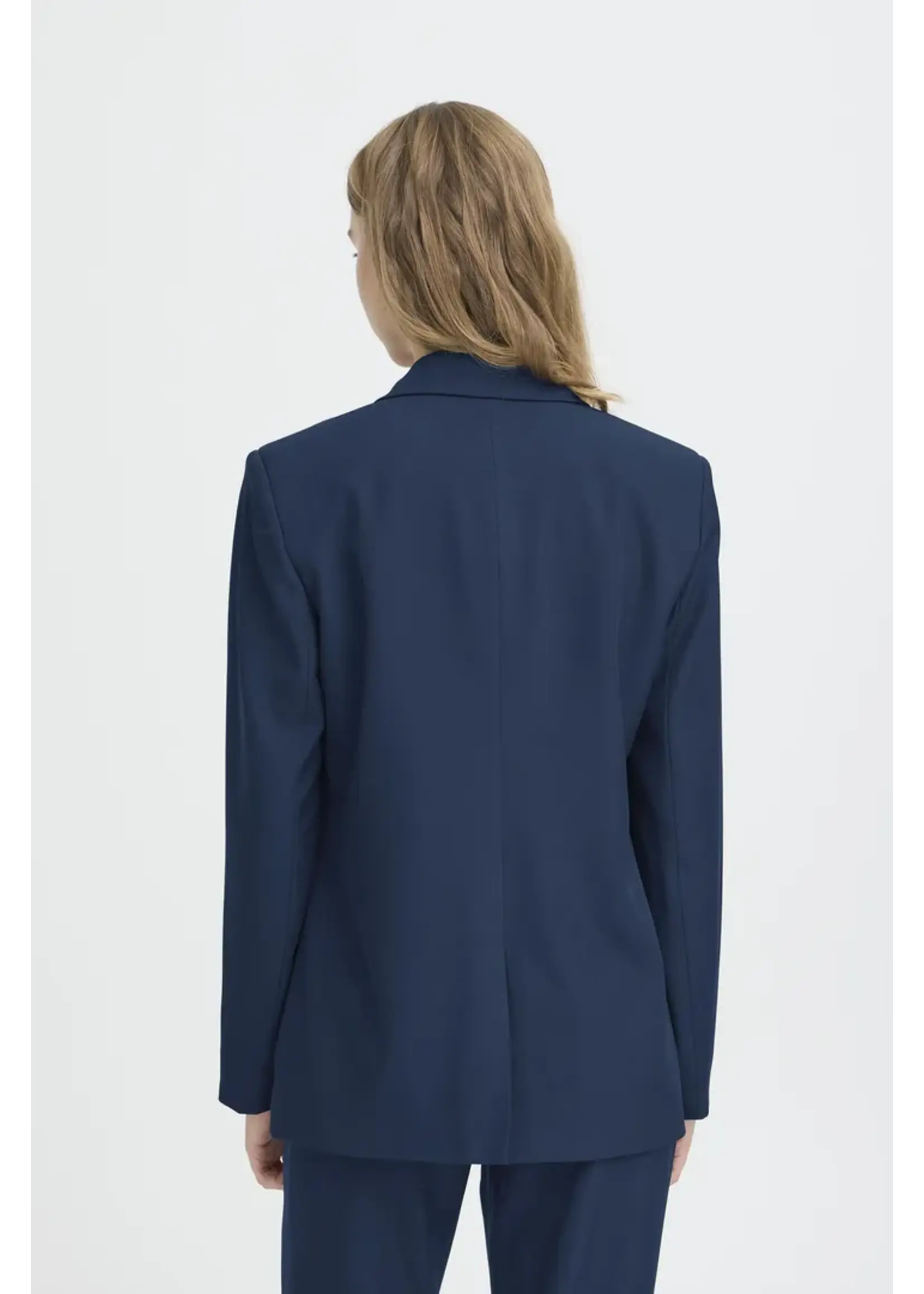 ICHI ICHI IHFava Long Blazer - Dark Navy