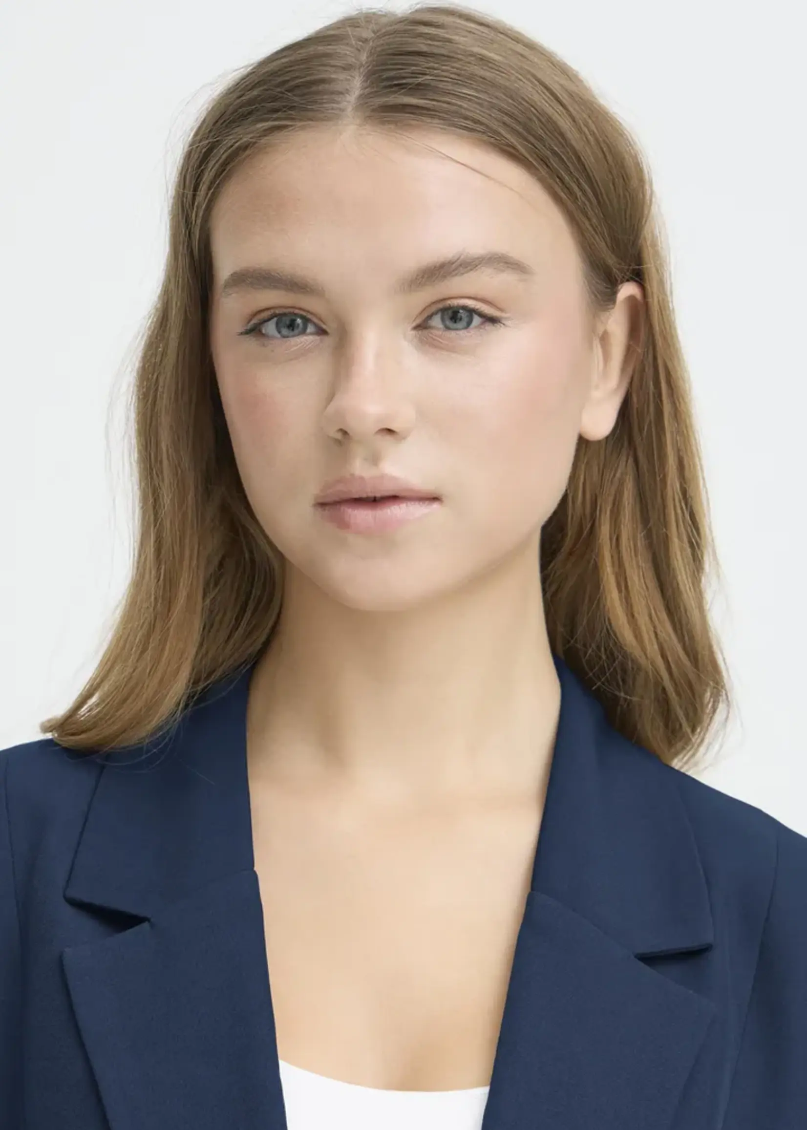 ICHI ICHI IHFava Long Blazer - Dark Navy