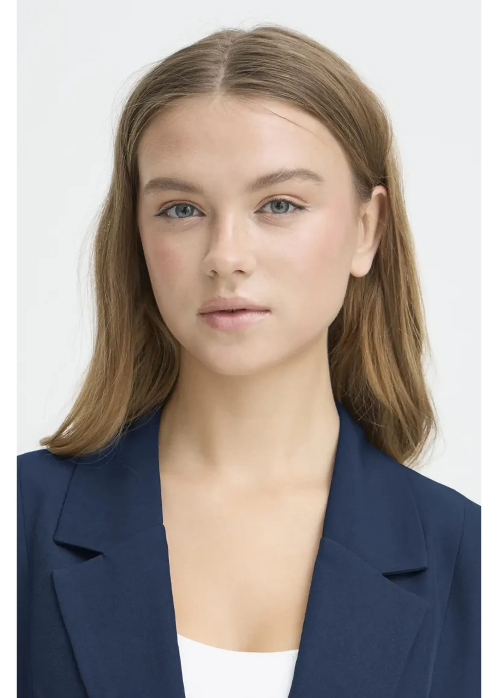 ICHI ICHI Blazer Long IHFava - Dark Navy