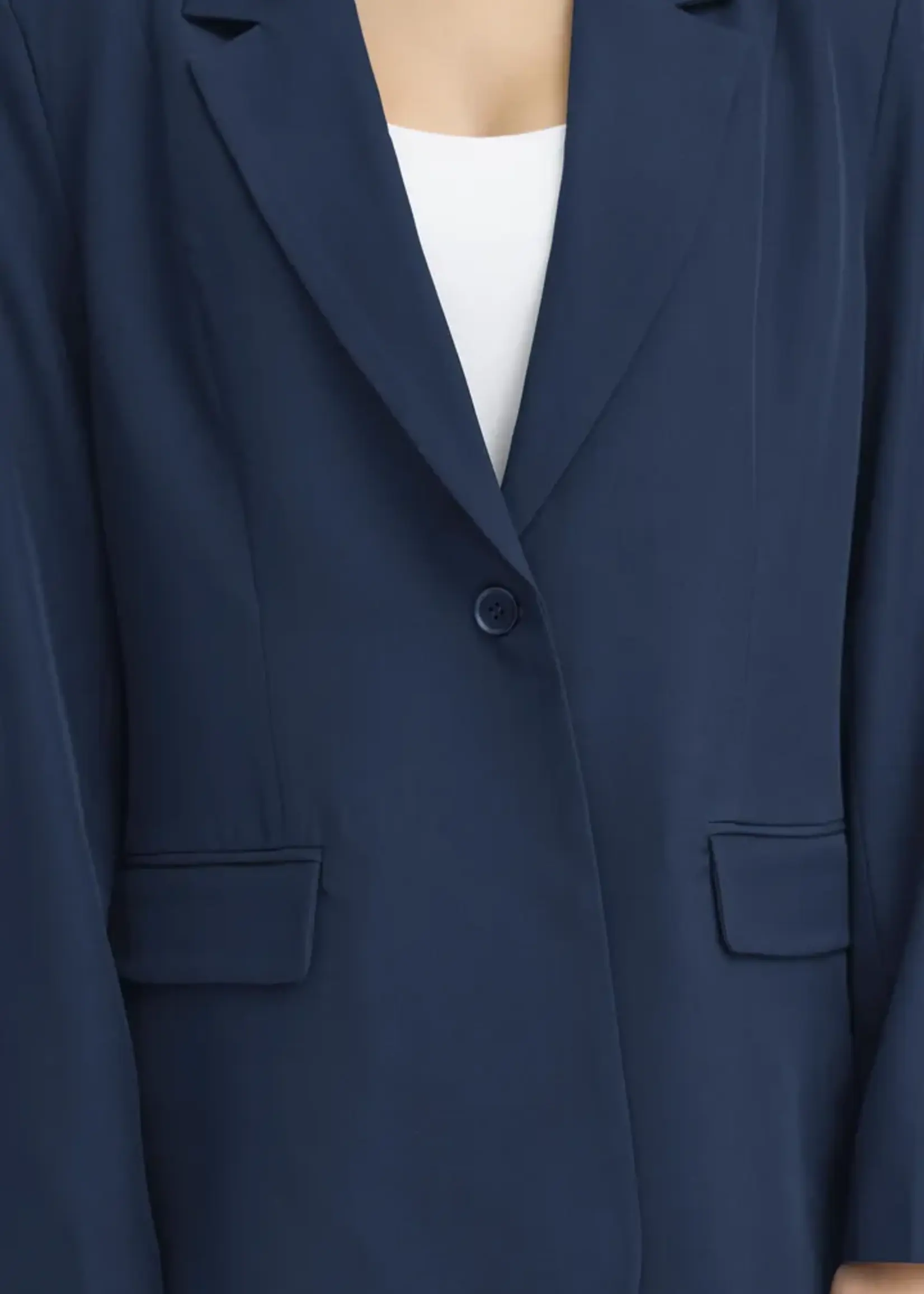 ICHI ICHI IHFava Long Blazer - Dark Navy