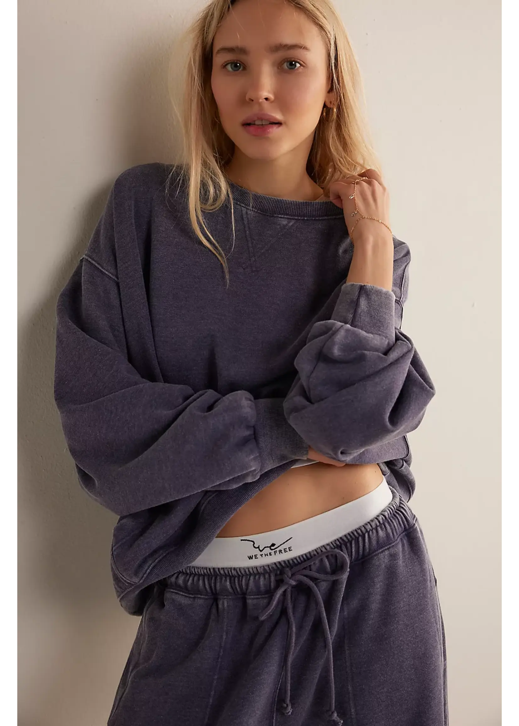 Free People Free People Slow It Down Pullover - Peacoat