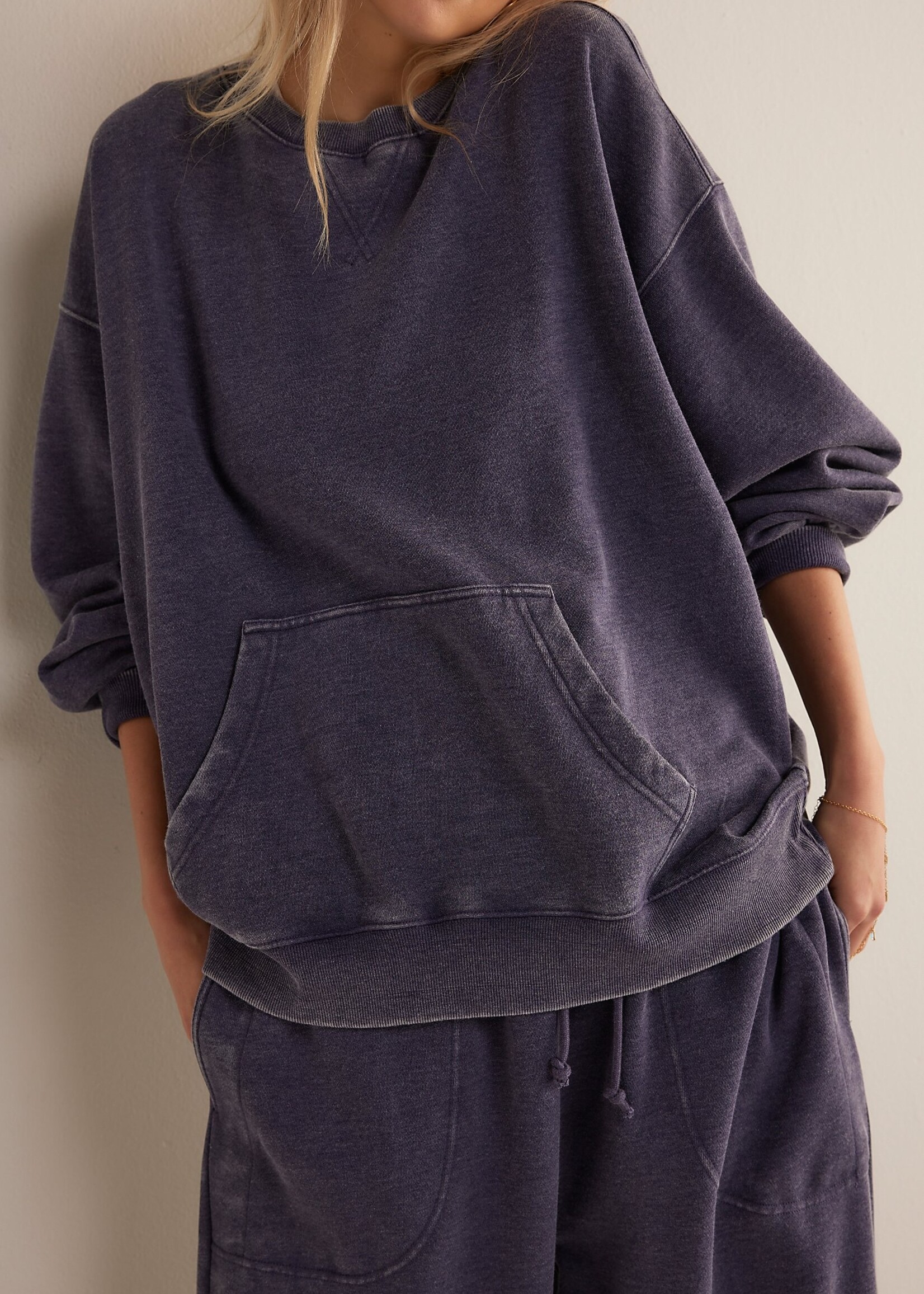 Free People Free People Slow It Down Pullover - Peacoat