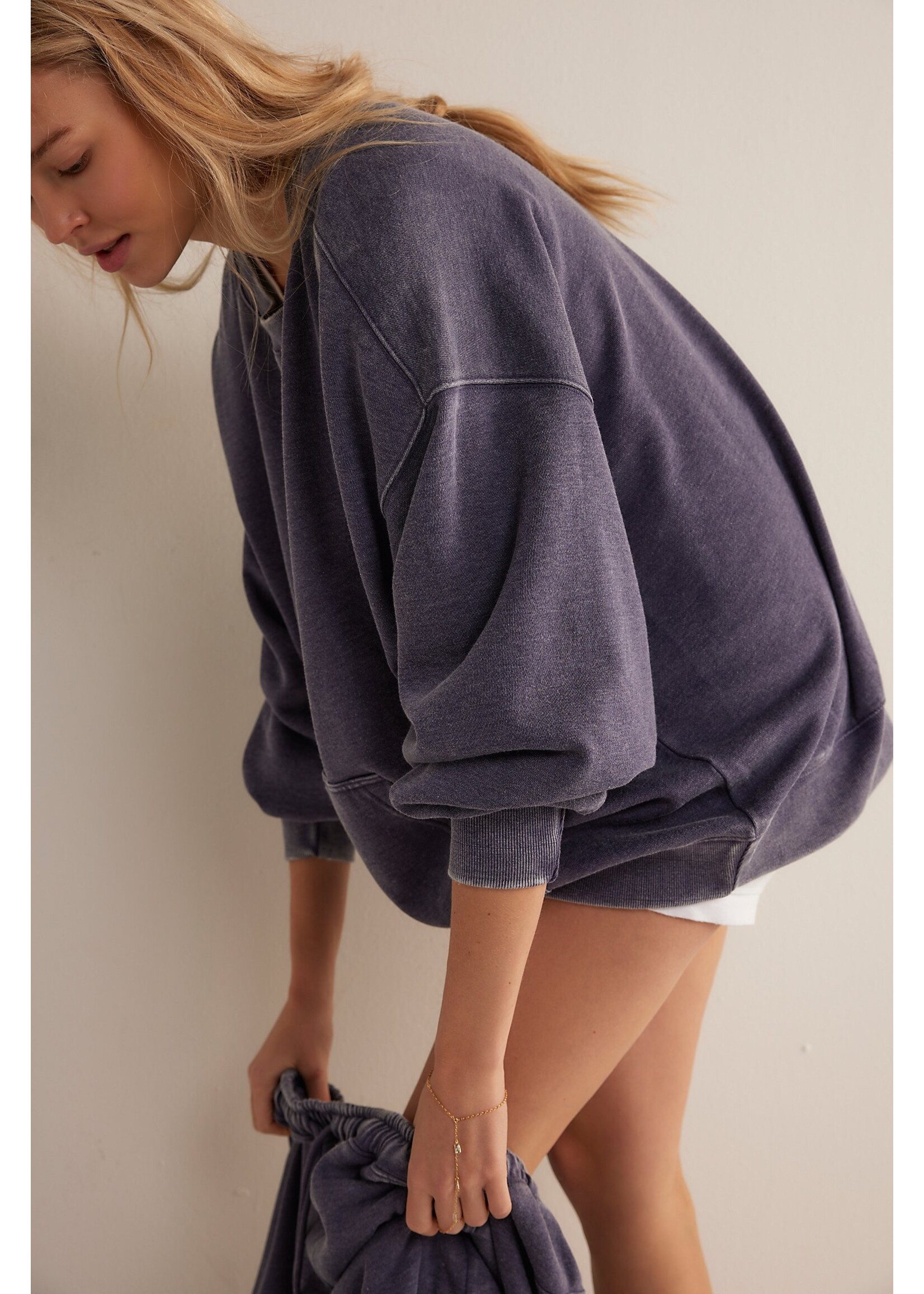 Free People Free People Pull Slow It Down - Peacoat