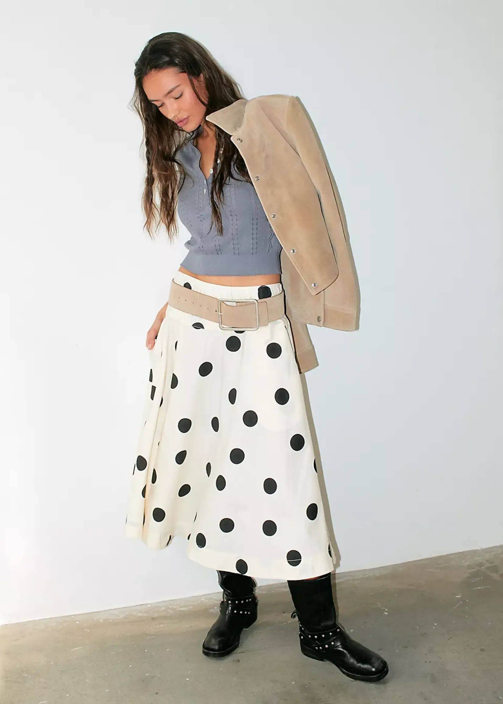 Free People Free People Betty Dropwaist Skirt - Clean Ivory