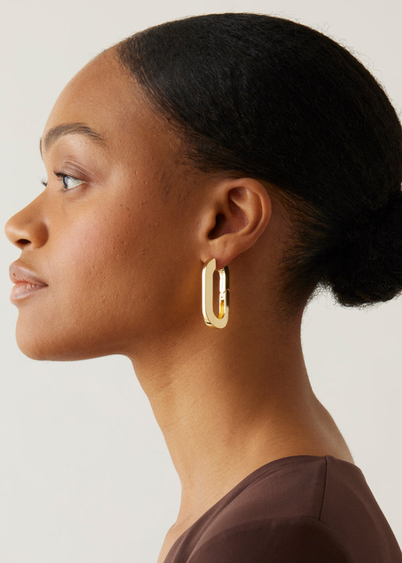 Jenny Bird Mega U-Link Earrings - Gold