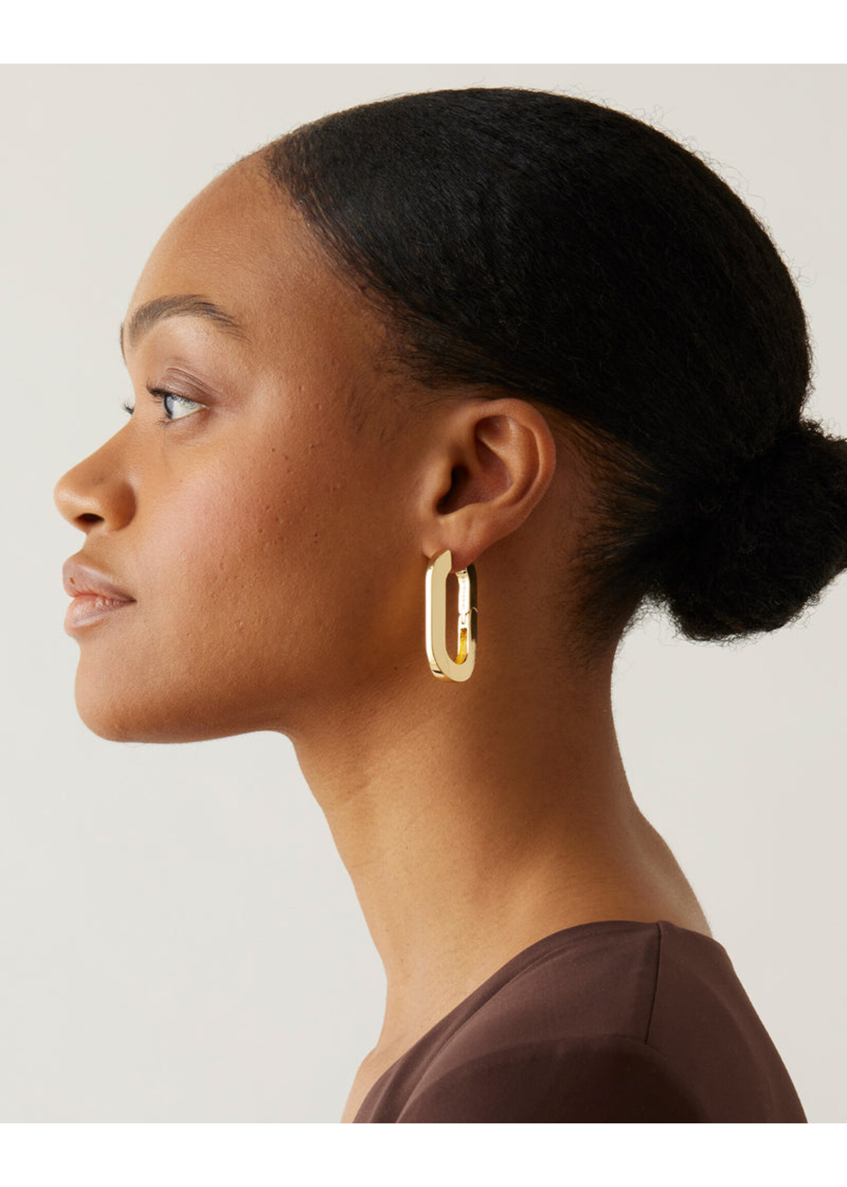 Jenny Bird Mega U-Link Earrings - Gold