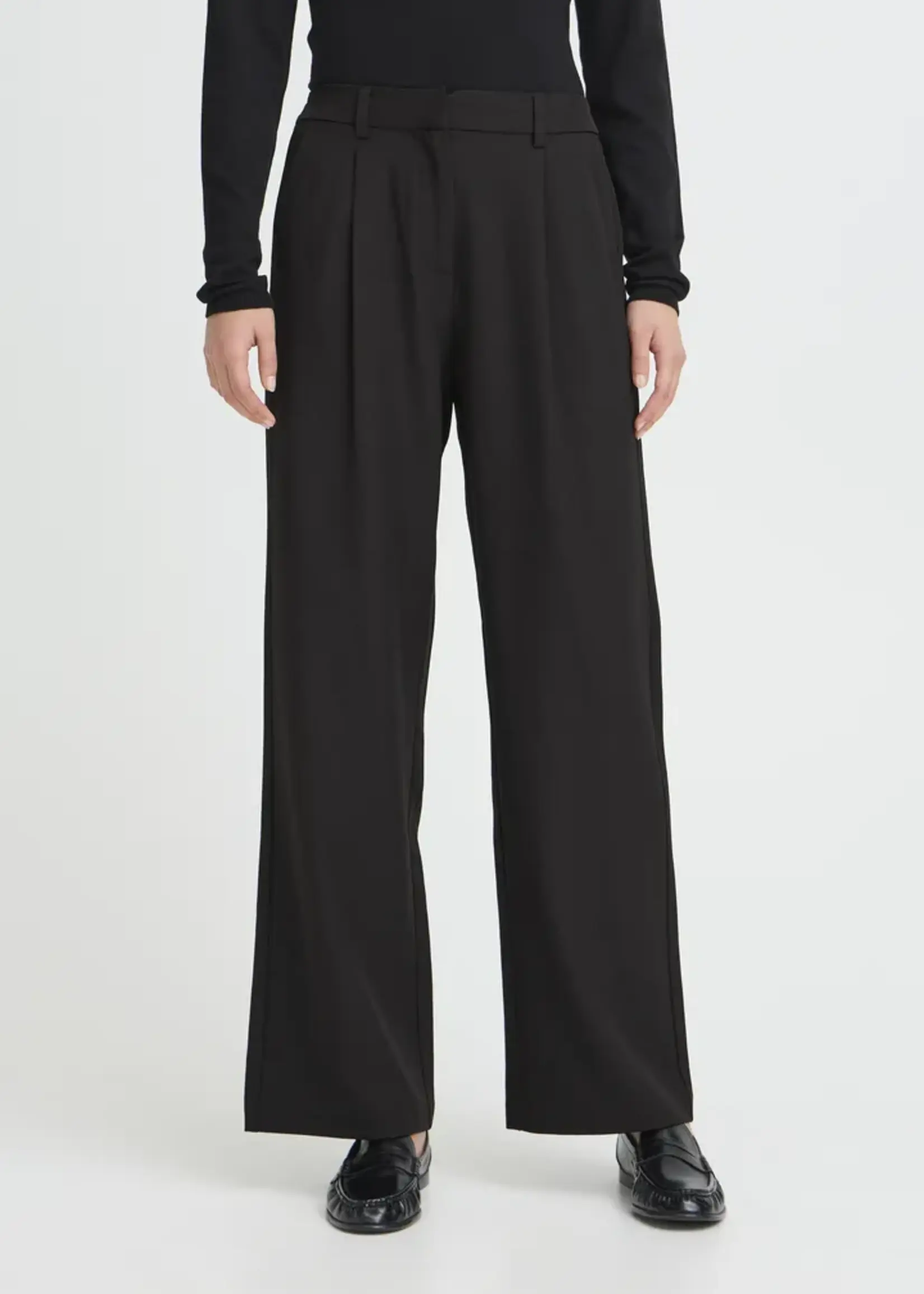 ICHI ICHI IHFava Wide Trousers - Black