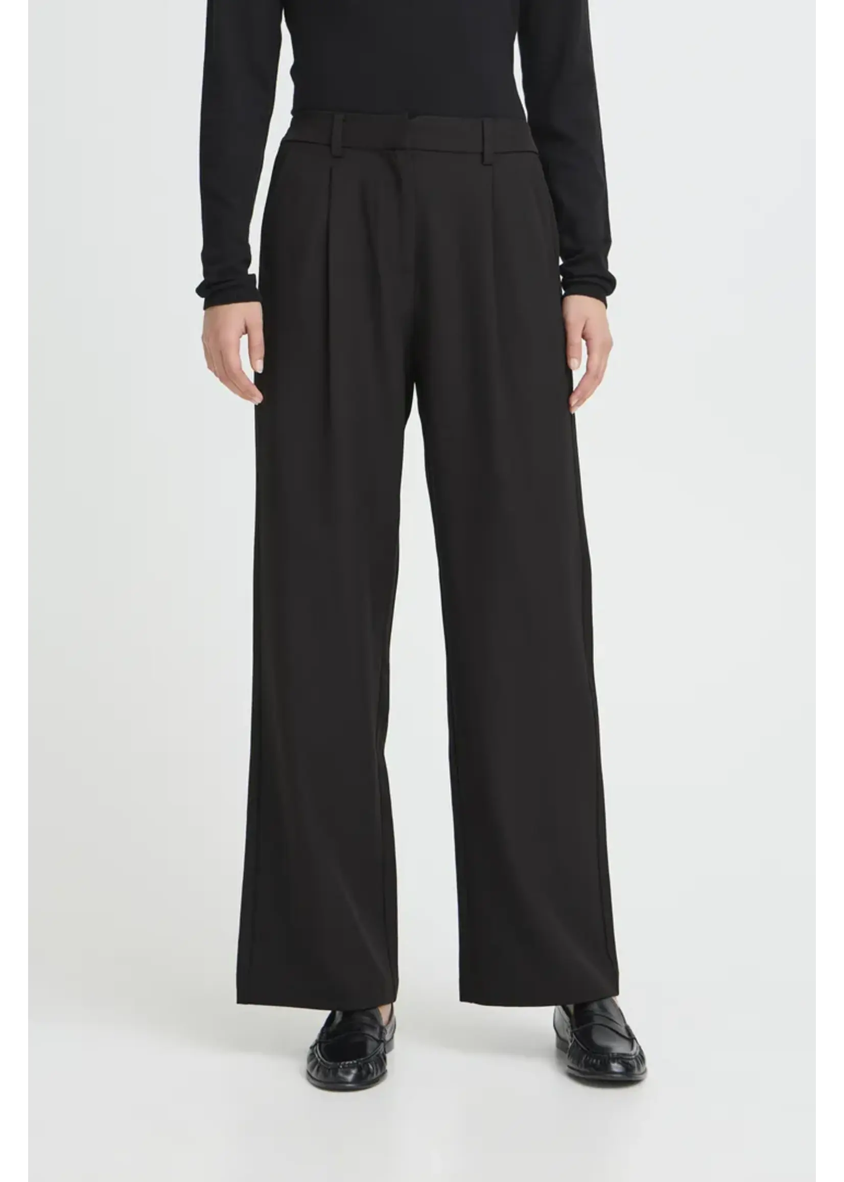 ICHI ICHI IHFava Wide Trousers - Black