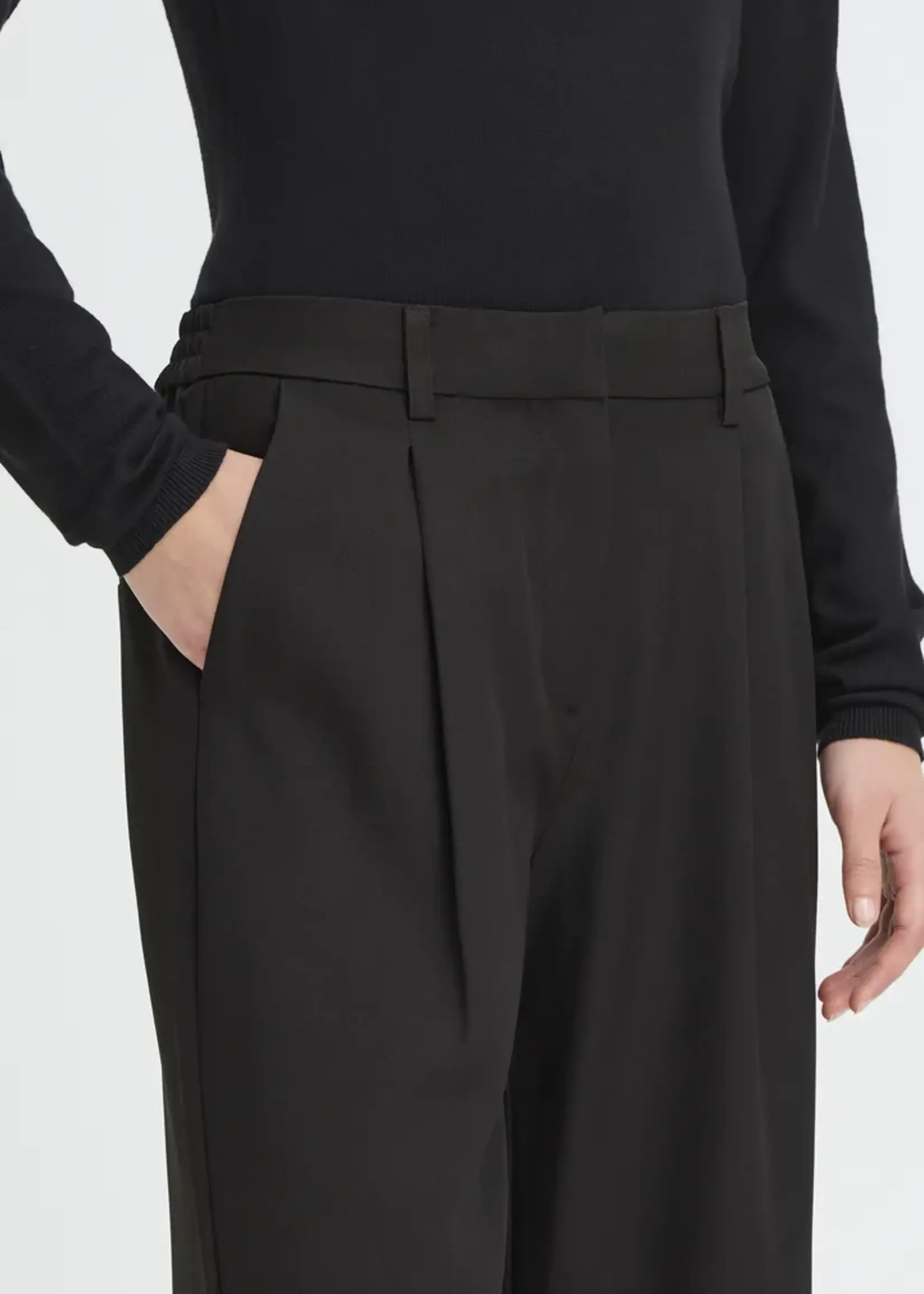 ICHI ICHI IHFava Wide Trousers - Black