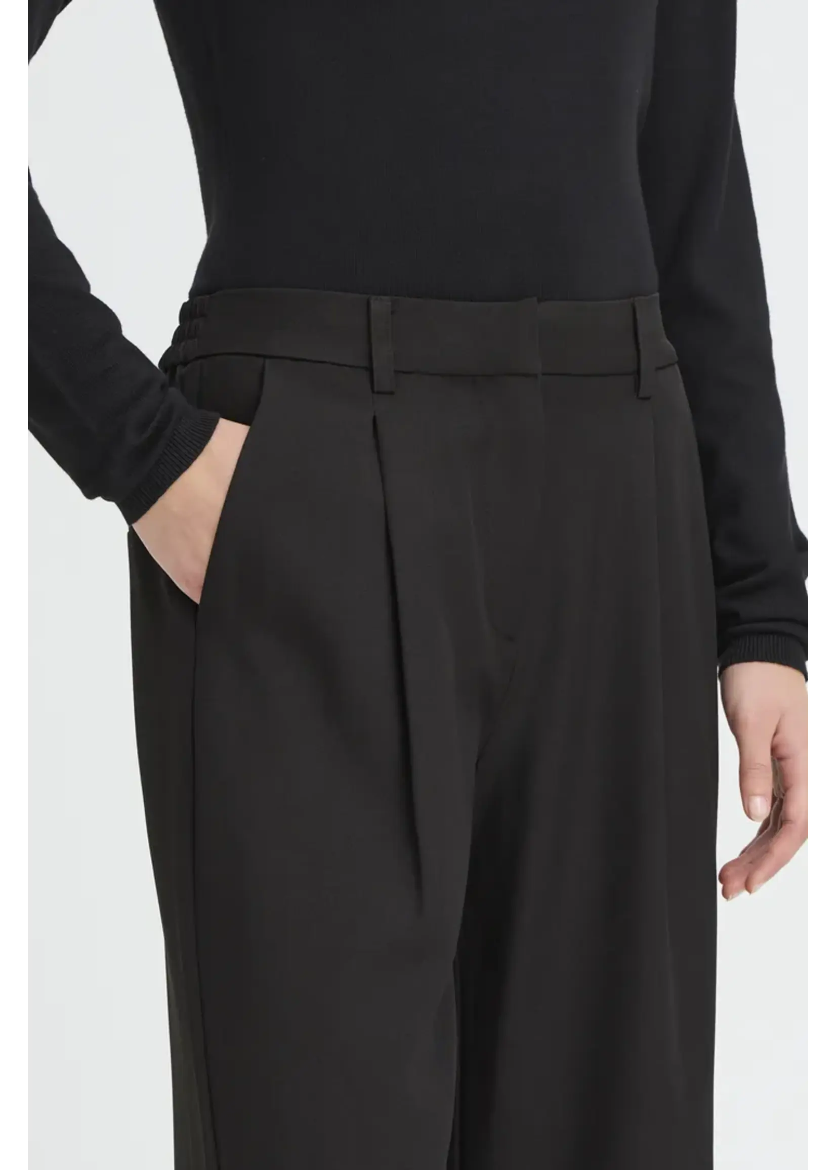 ICHI ICHI Pantalon Large IHFava - Noir