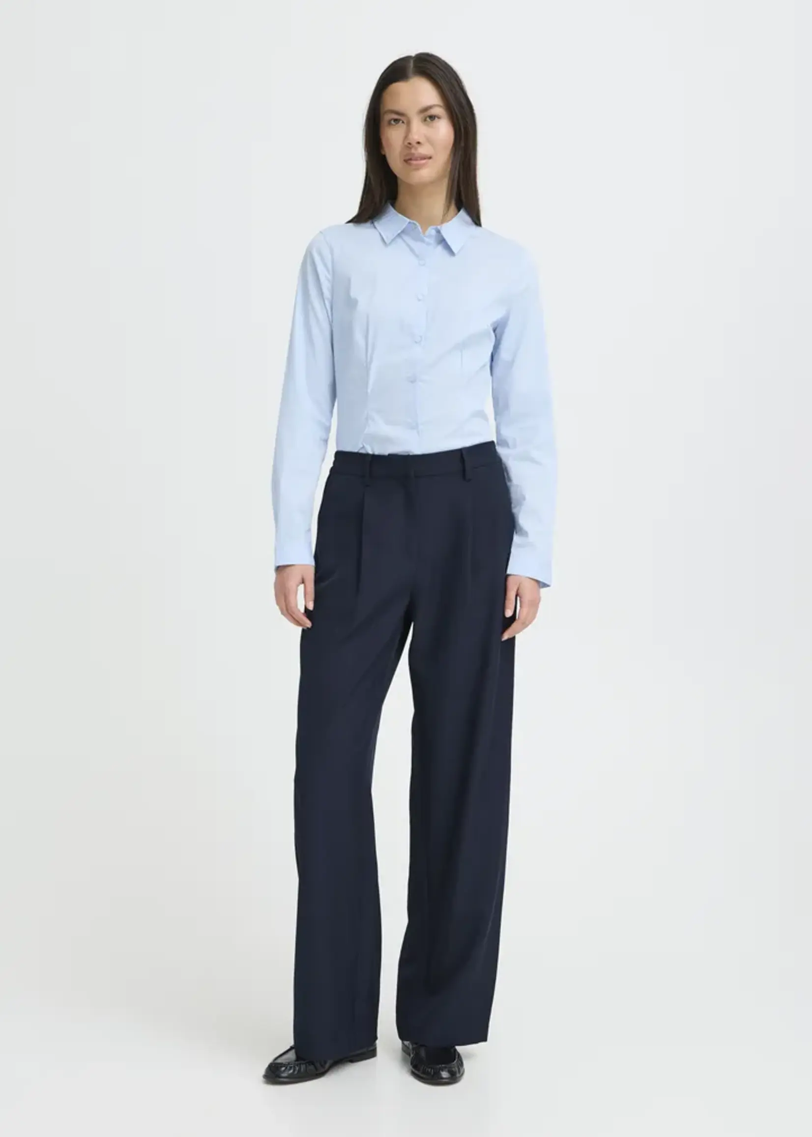 ICHI ICHI Pantalon Large IHFava - Dark Navy