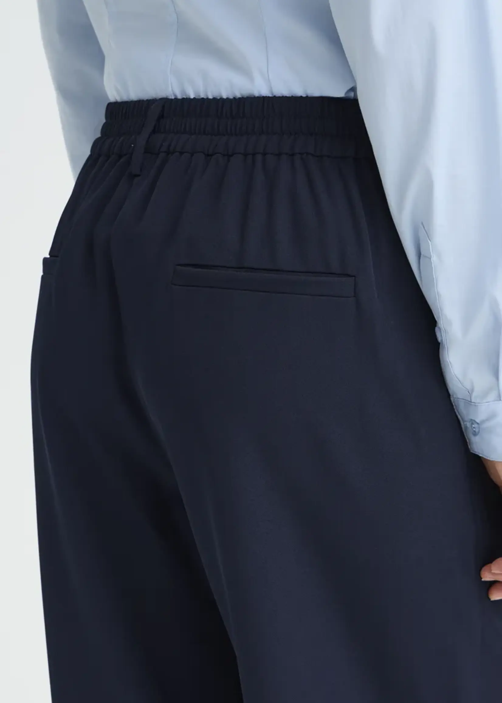 ICHI ICHI IHFava Wide Trousers - Dark Navy