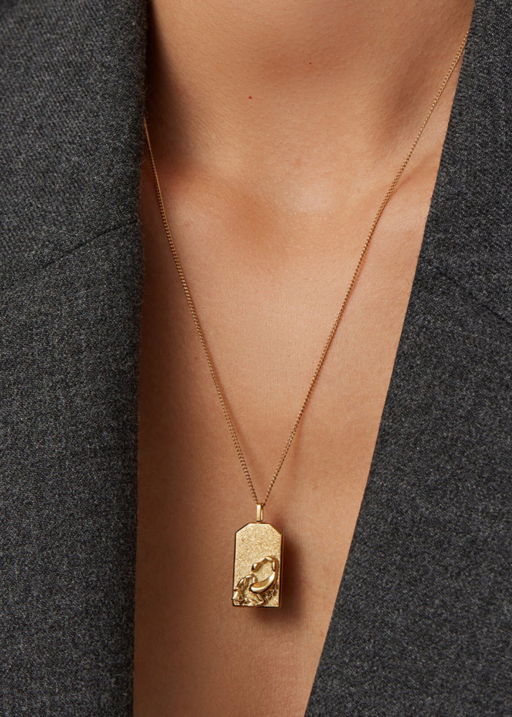 Jenny Bird Zodiac Pendant Necklace (Scorpio) - Gold