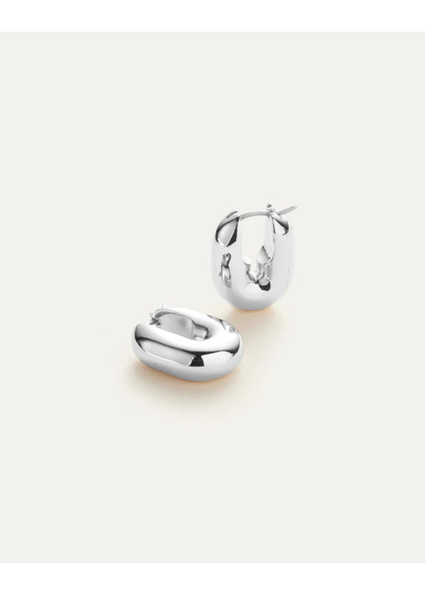 Jenny Bird Boucles D'oreilles À Maillons En U Rembourrées - Argent