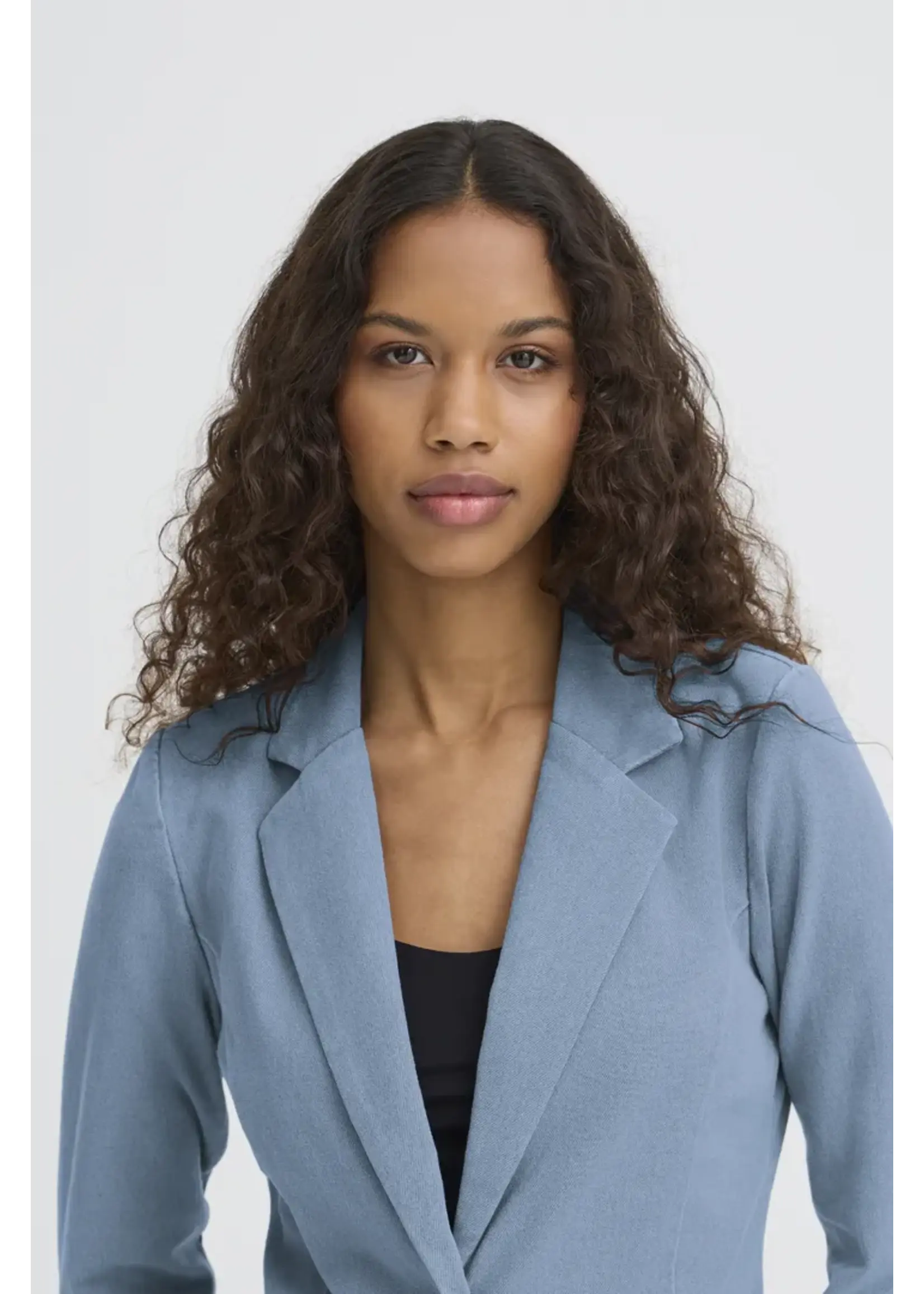 ICHI ICHI IHKate Denim Blazer - Light Blue