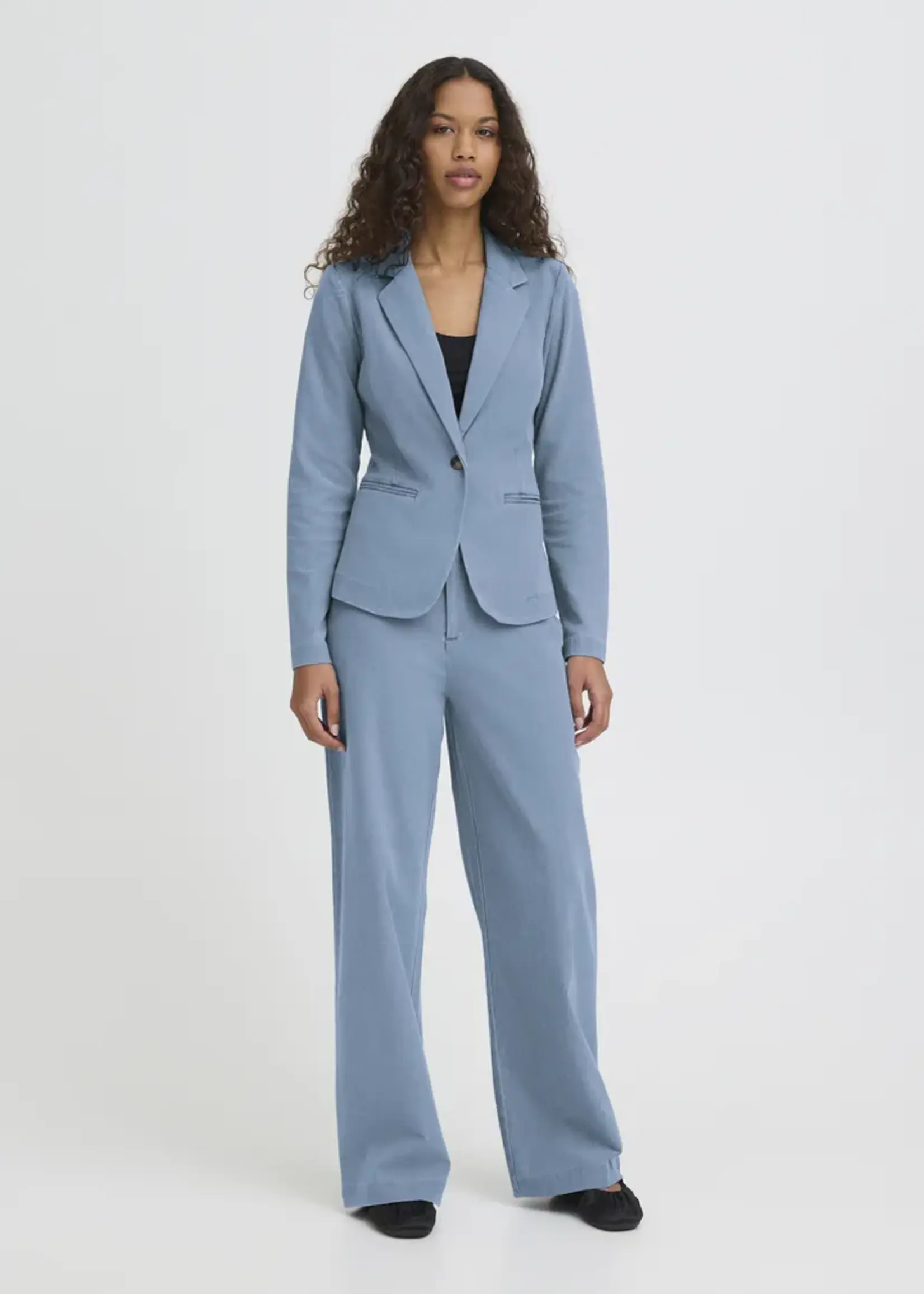 ICHI ICHI IHKate Denim Blazer - Light Blue