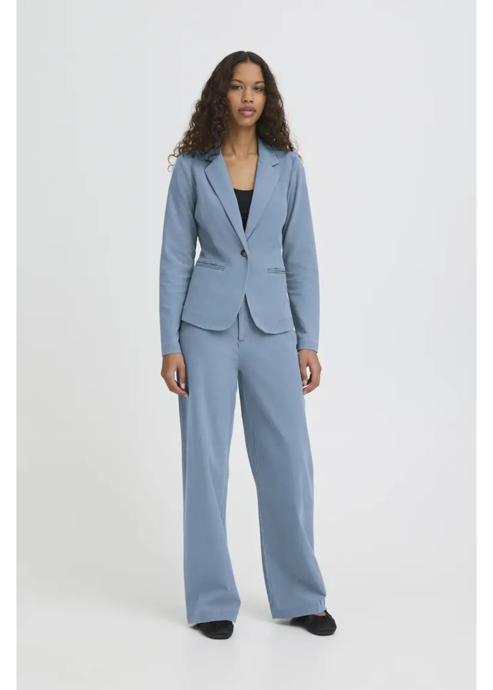 ICHI ICHI IHKate Denim Blazer - Light Blue