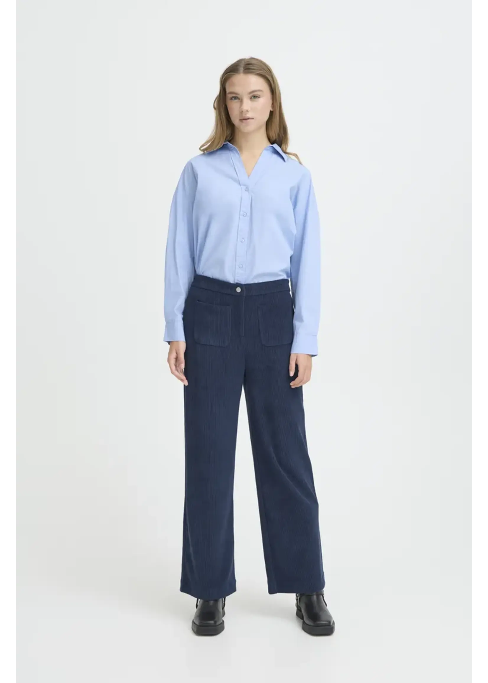 ICHI ICHI IHKate Corduroy Trousers - Total Eclipse